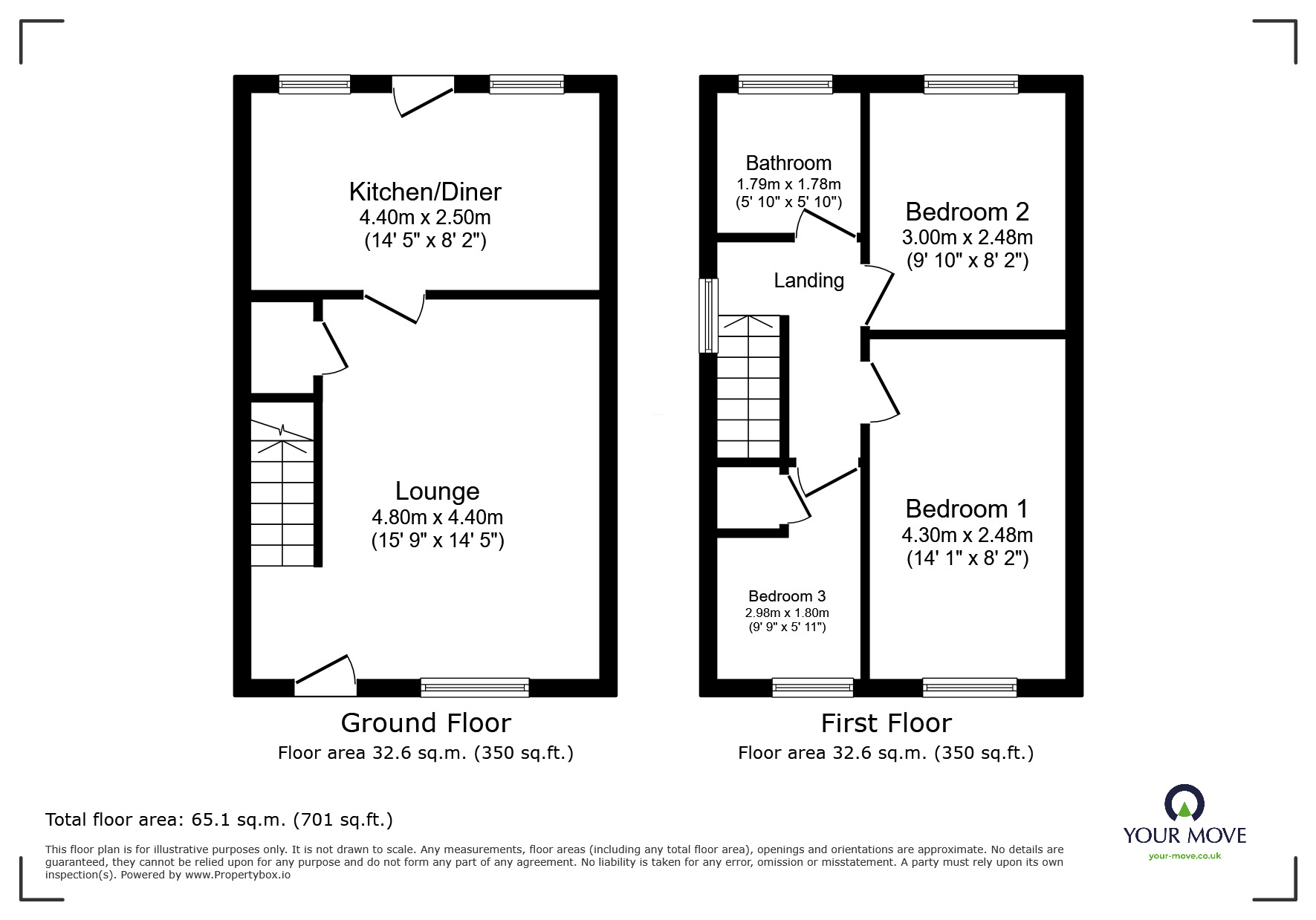 Floorplan of 3 bedroom Semi Detached House for sale, Glenwood Crescent, Chapeltown, South Yorkshire, S35