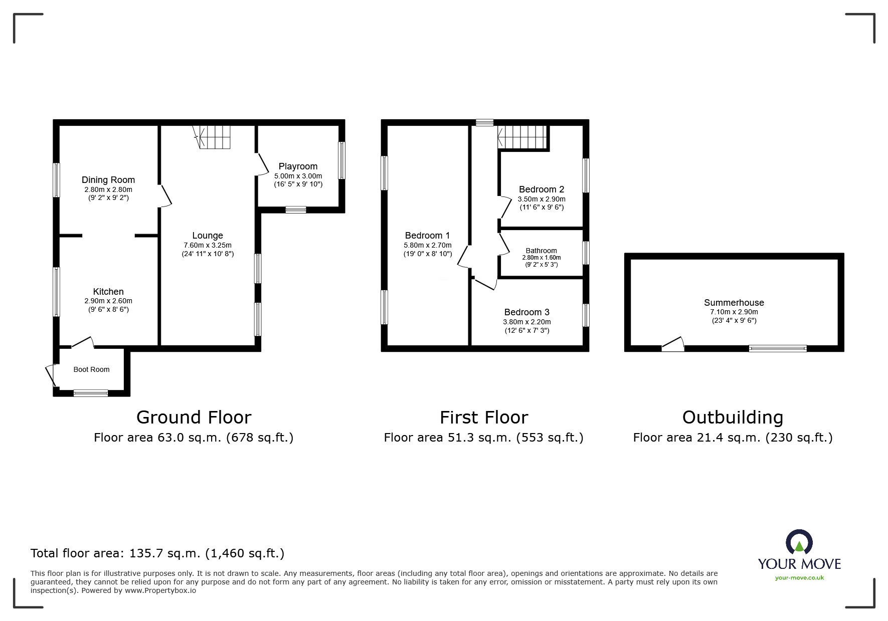 Floorplan of 3 bedroom Detached House for sale, South Road, High Green, South Yorkshire, S35