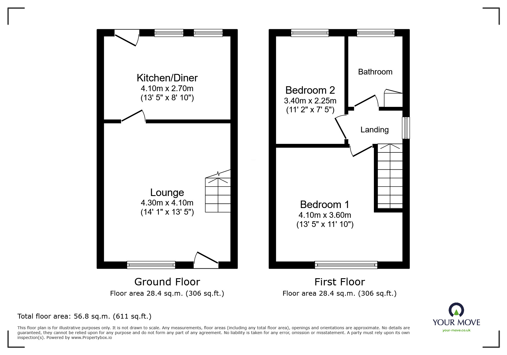 Floorplan of 2 bedroom Semi Detached House for sale, Blackburn Crescent, Chapeltown, South Yorkshire, S35