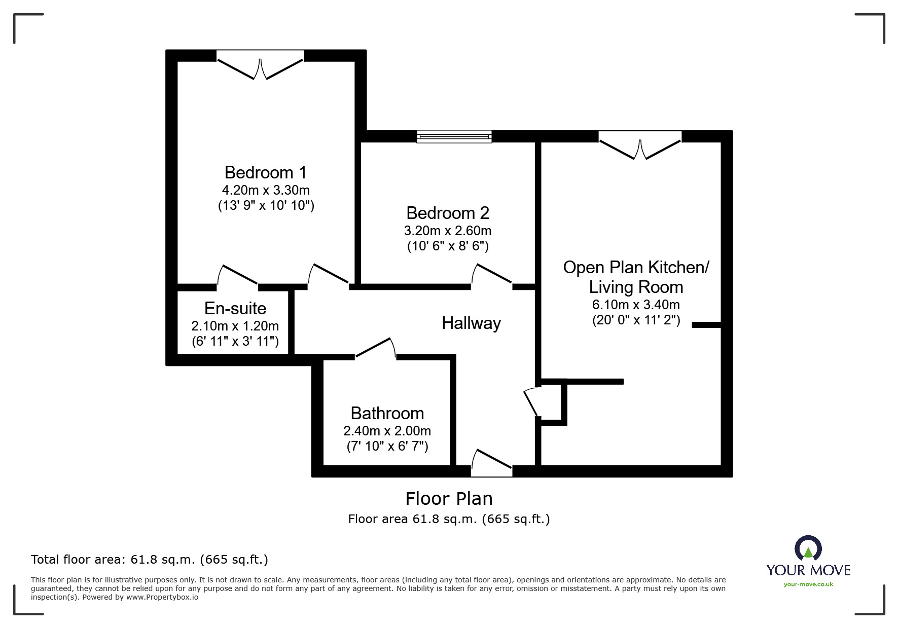 Floorplan of 2 bedroom  Flat for sale, Mortomley Lane, High Green, South Yorkshire, S35