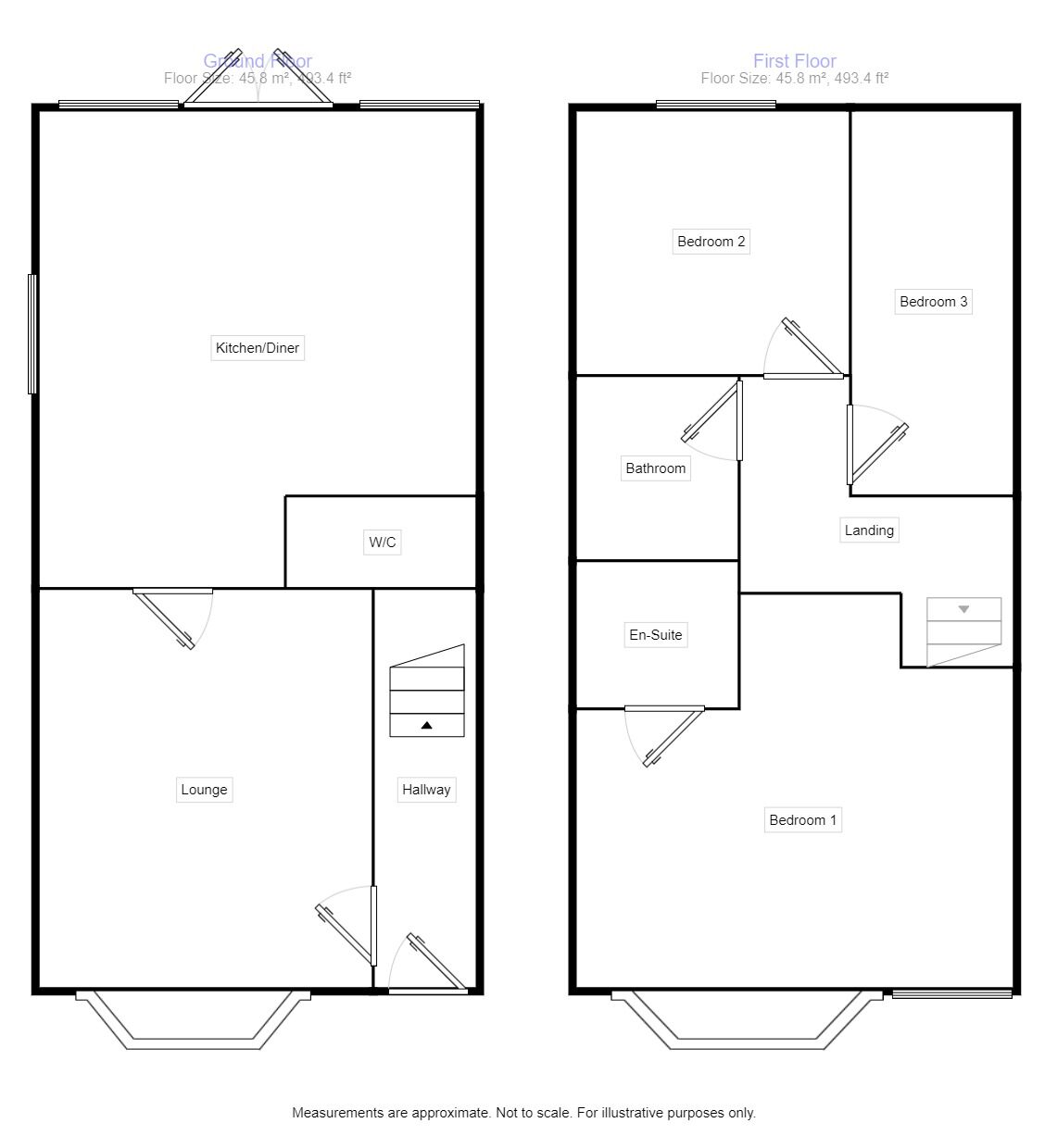 Floorplan of 3 bedroom Semi Detached House for sale, Wortley Road, High Green, South Yorkshire, S35