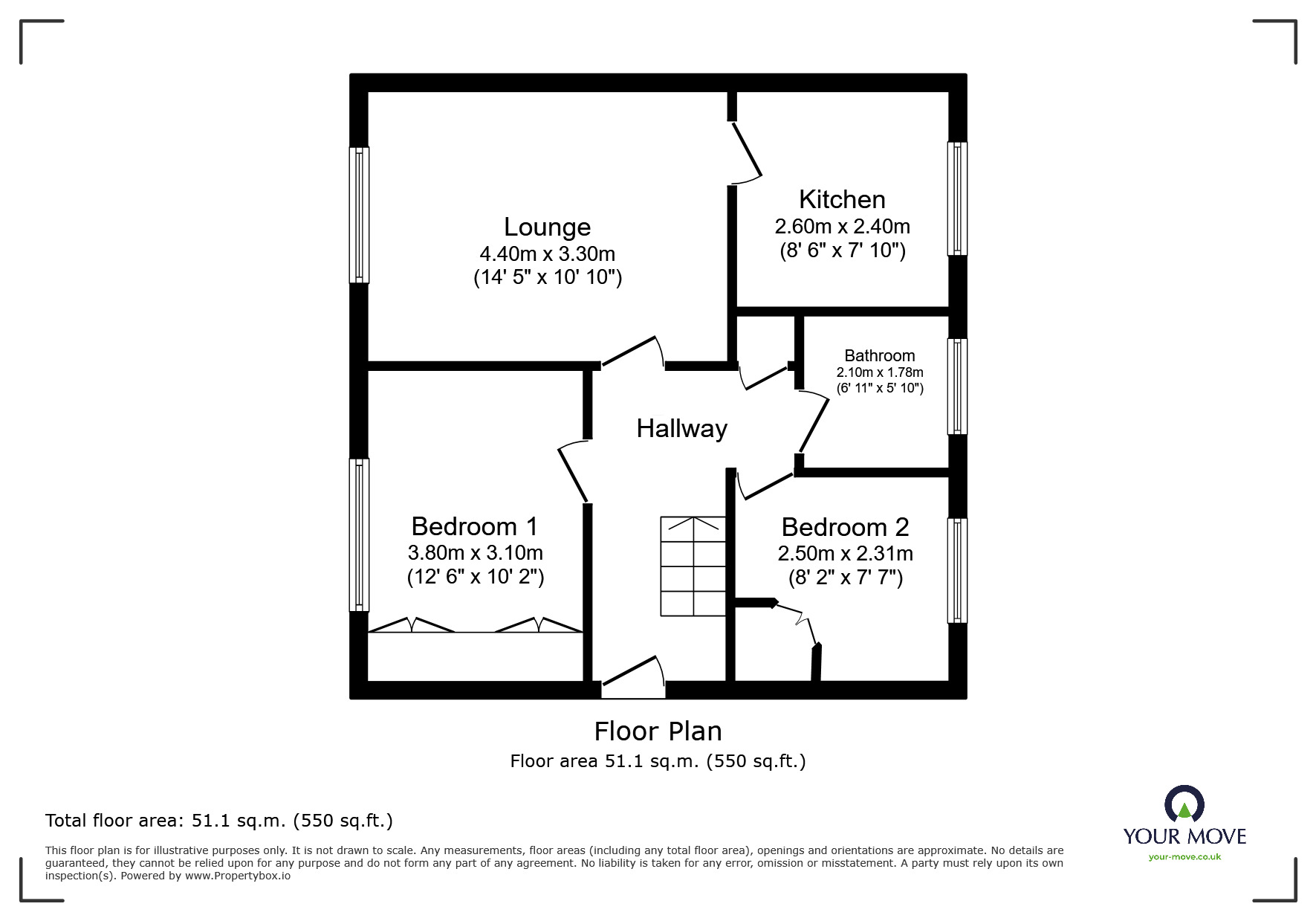 Floorplan of 2 bedroom  Flat for sale, Lime Grove, Chapeltown, South Yorkshire, S35