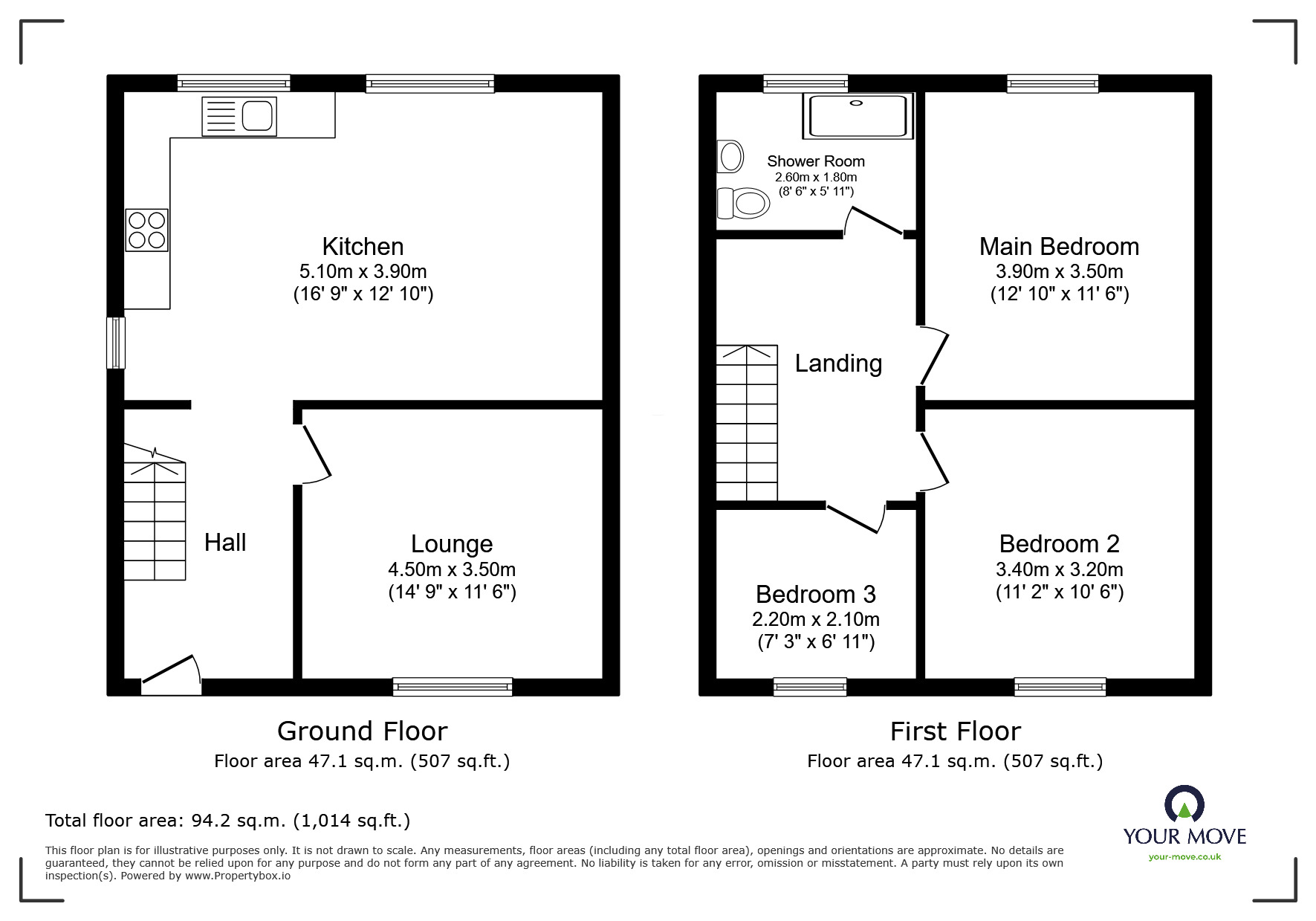 Floorplan of 3 bedroom Semi Detached House to rent, Patmore Road, Sheffield, South Yorkshire, S5