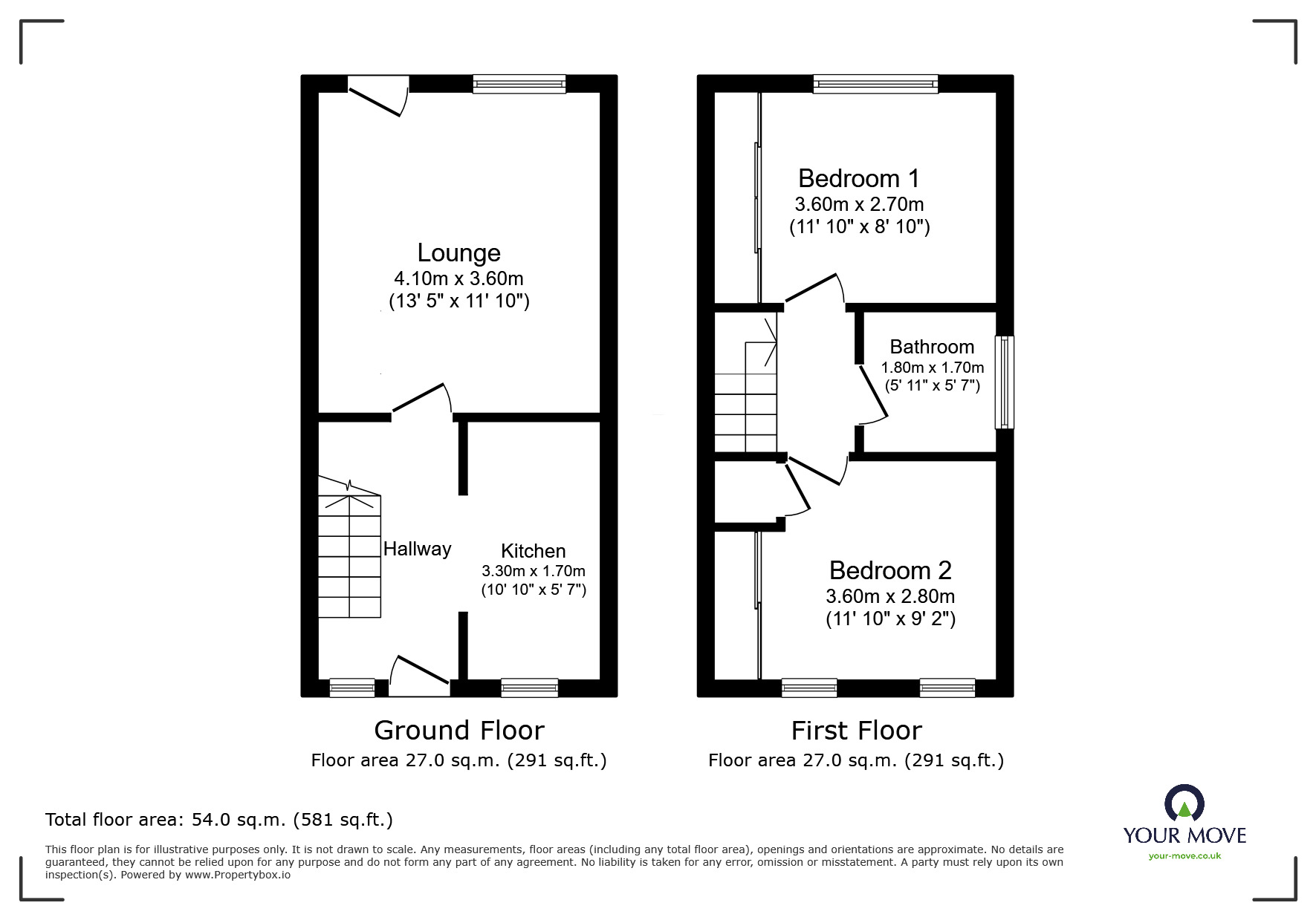 Floorplan of 2 bedroom Semi Detached House for sale, Sandpiper Road, Thorpe Hesley, South Yorkshire, S61