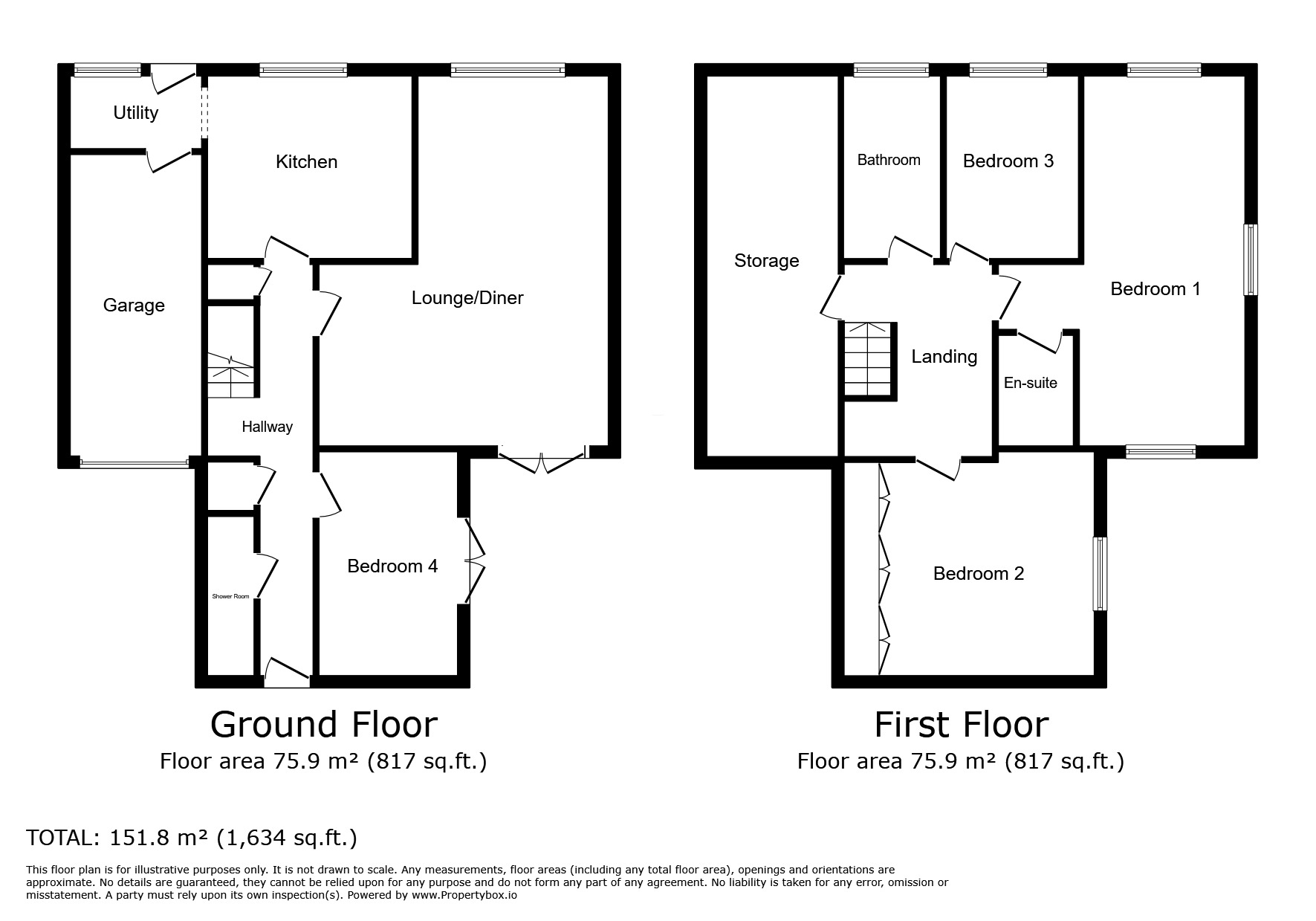 Floorplan of 4 bedroom Detached House for sale, Lound Side, Chapeltown, South Yorkshire, S35
