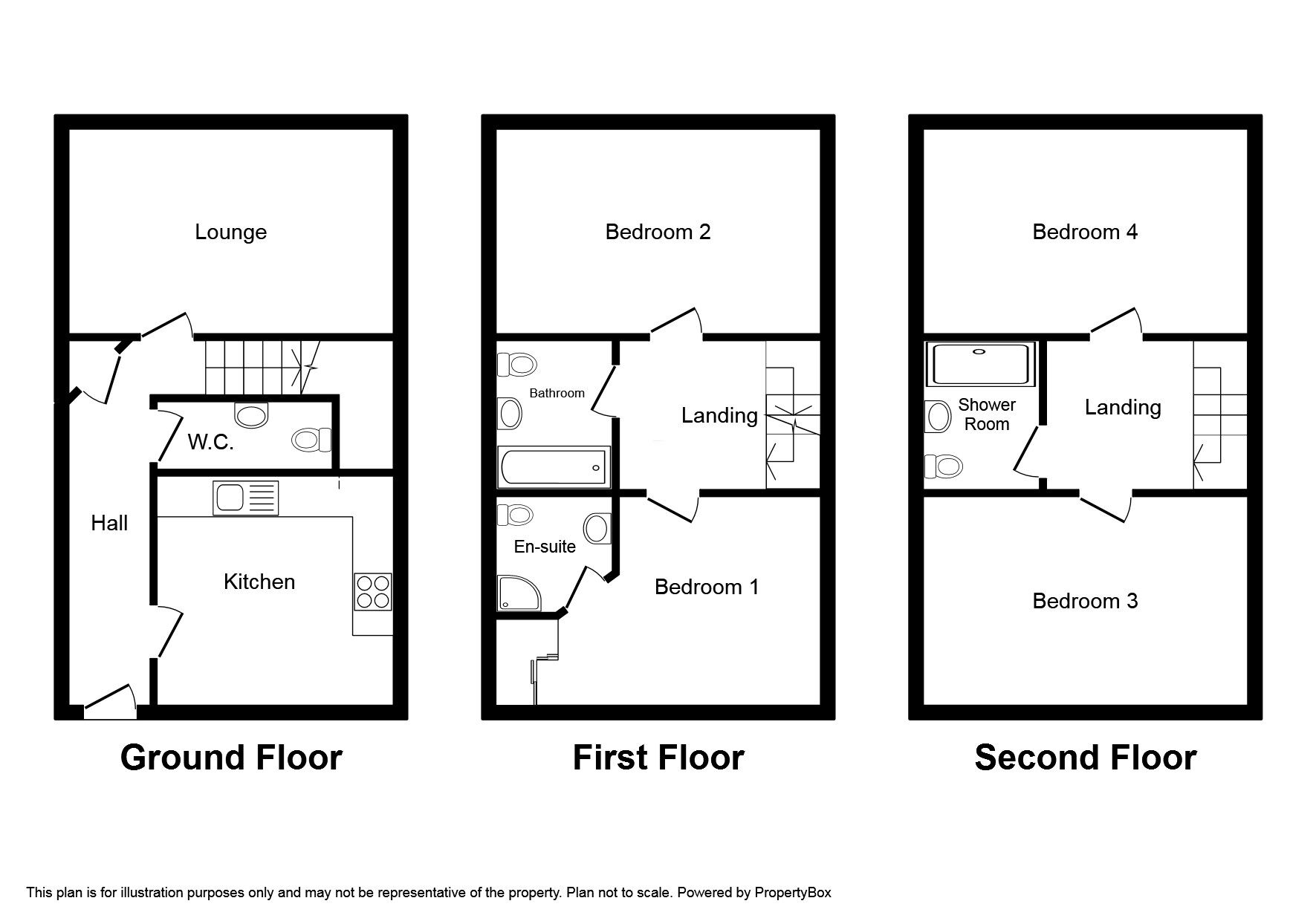 Floorplan of 4 bedroom End Terrace House for sale, Orchard Court, Burncross, South Yorkshire, S35