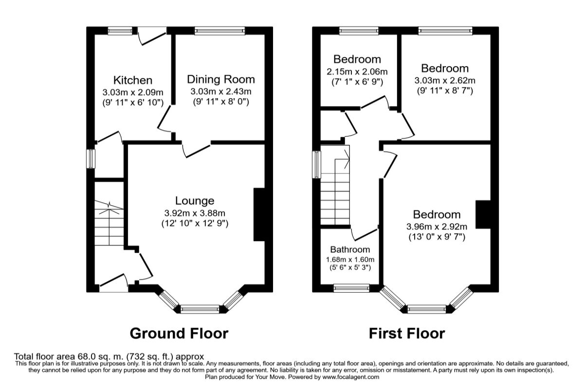 Floorplan of 3 bedroom Semi Detached House to rent, Whiteways Road, Sheffield, South Yorkshire, S4