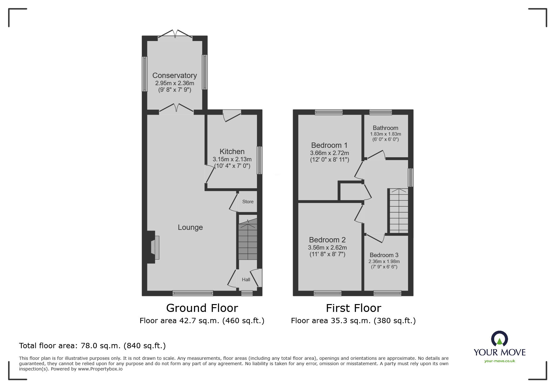 Floorplan of 3 bedroom Semi Detached House for sale, Chamberlain Court, Chapeltown, South Yorkshire, S35