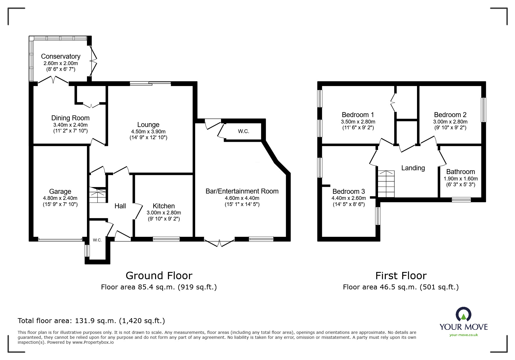 Floorplan of 3 bedroom Link Detached House for sale, Maple Place, Chapeltown, South Yorkshire, S35