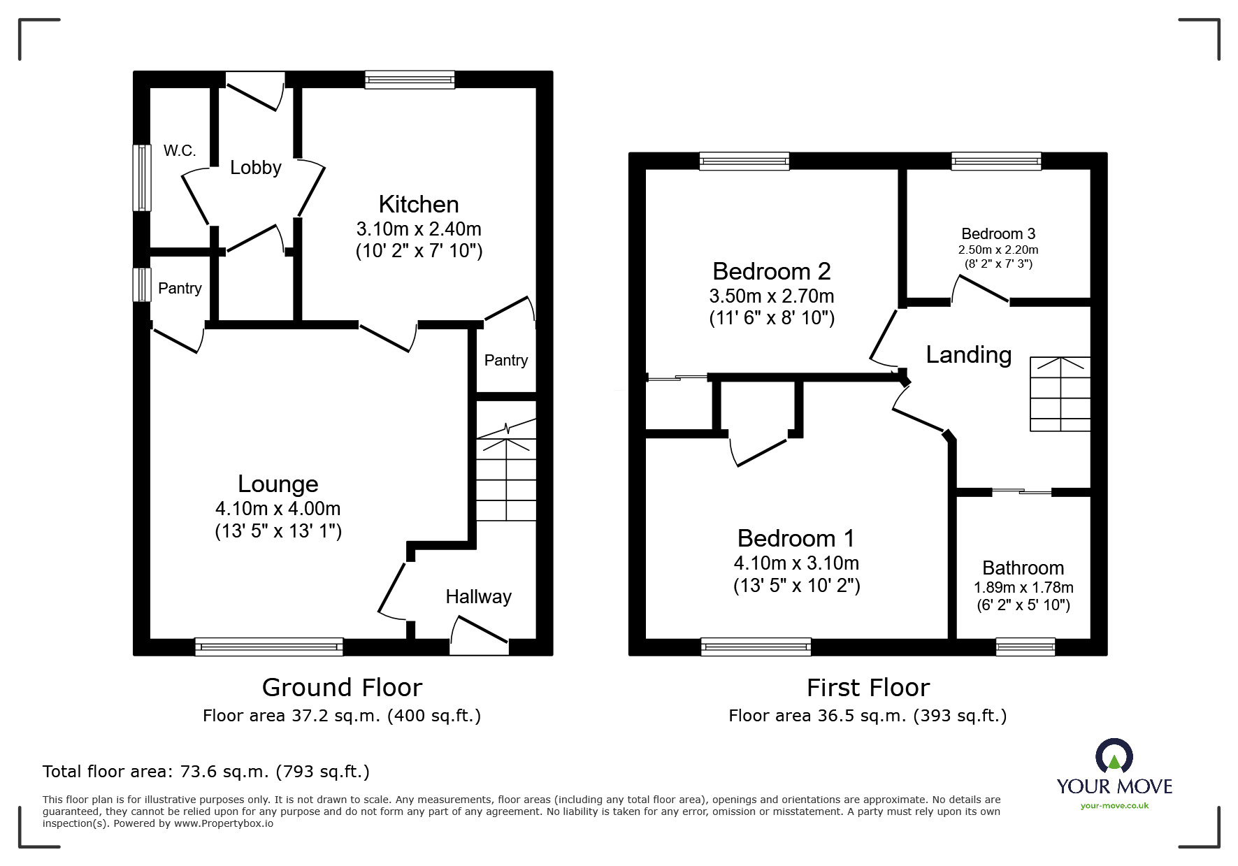 Floorplan of 3 bedroom Mid Terrace House for sale, Hartley Brook Road, Sheffield, South Yorkshire, S5