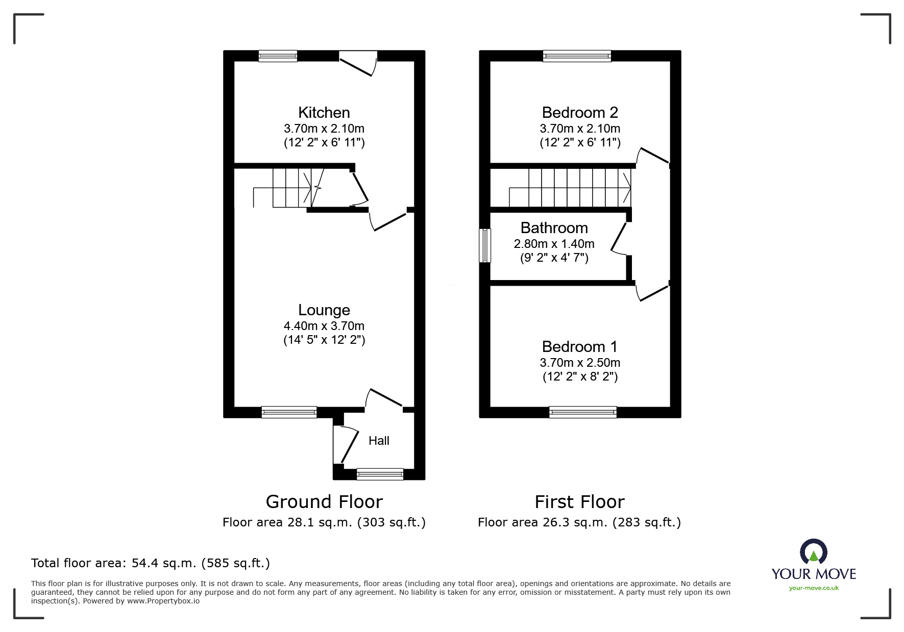 Floorplan of 2 bedroom Semi Detached House for sale, Angram Road, High Green, South Yorkshire, S35