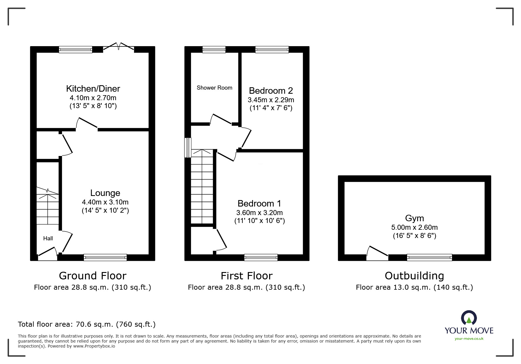 Floorplan of 2 bedroom Semi Detached House for sale, Chamberlain Court, Chapeltown, South Yorkshire, S35