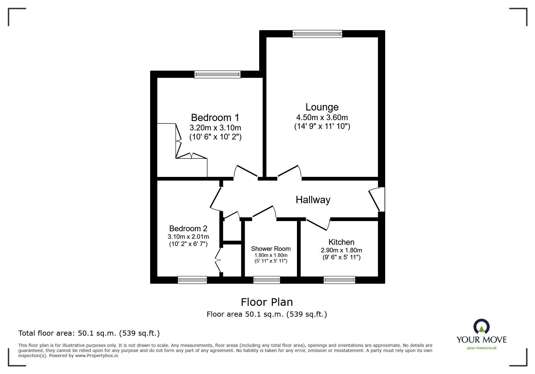 Floorplan of 2 bedroom  Flat to rent, Ironstone Crescent, Chapeltown, South Yorkshire, S35