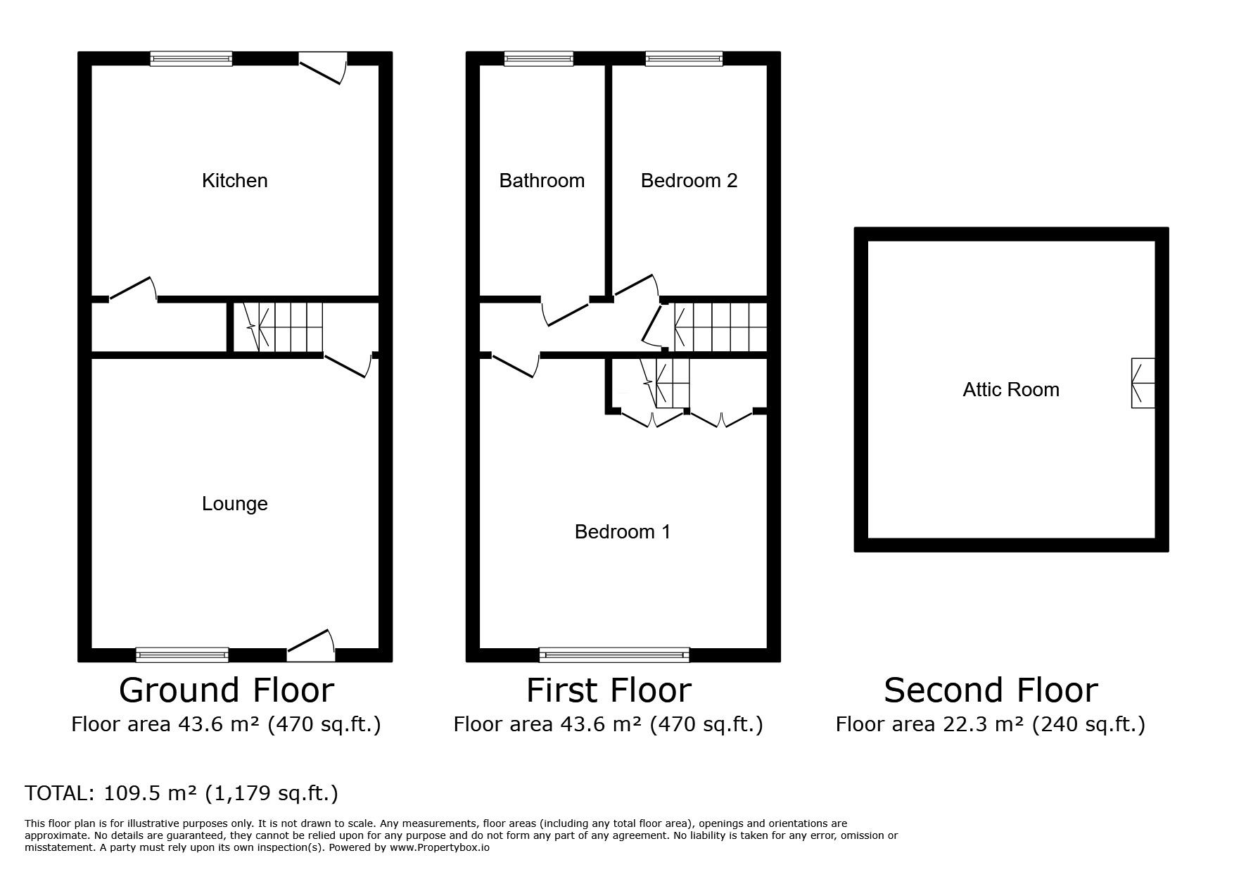Floorplan of 2 bedroom Mid Terrace House for sale, Limpsfield Road, Sheffield, South Yorkshire, S9