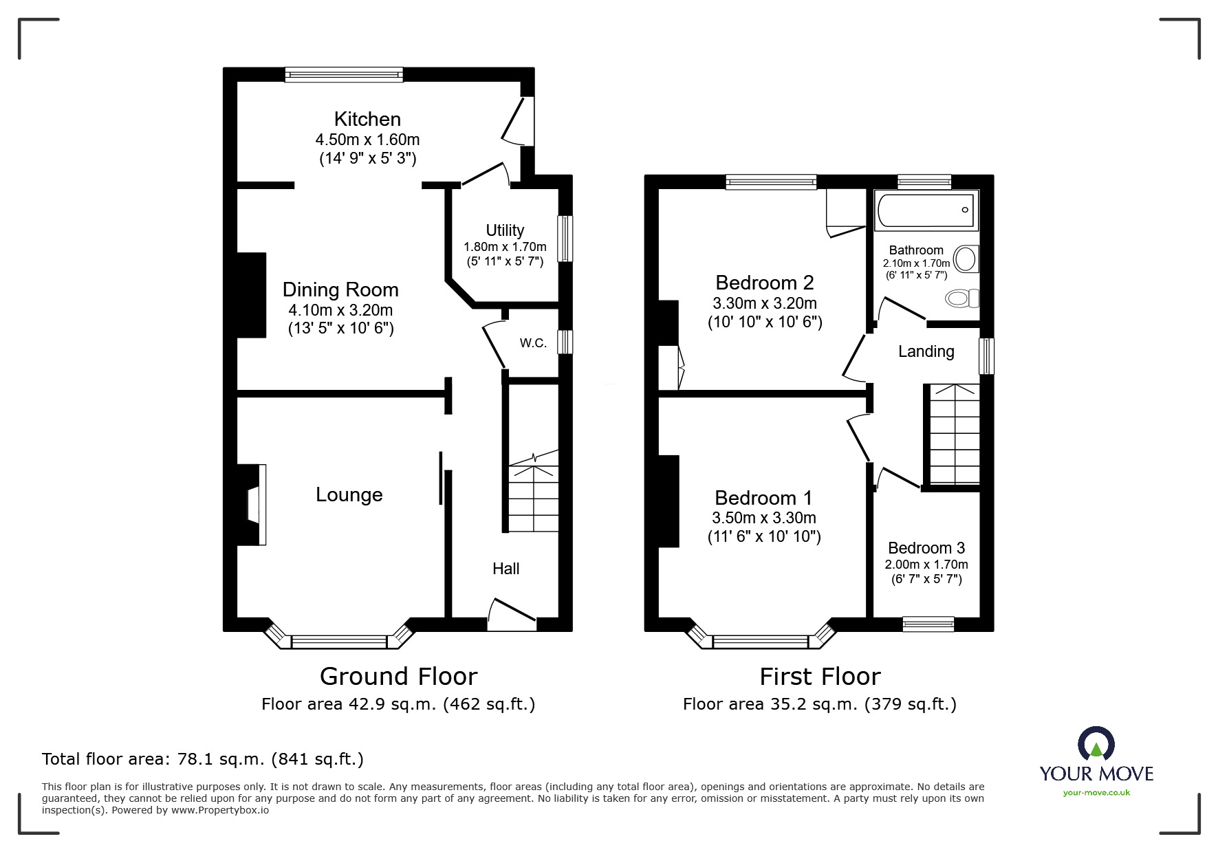 Floorplan of 3 bedroom Semi Detached House for sale, Potter Hill Lane, High Green, Sheffield, S35