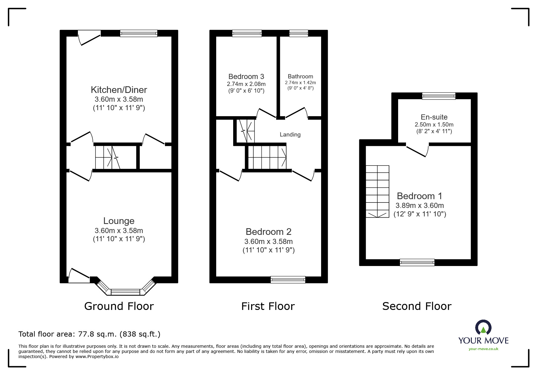 Floorplan of 3 bedroom Mid Terrace House for sale, Farnley Avenue, Sheffield, S6