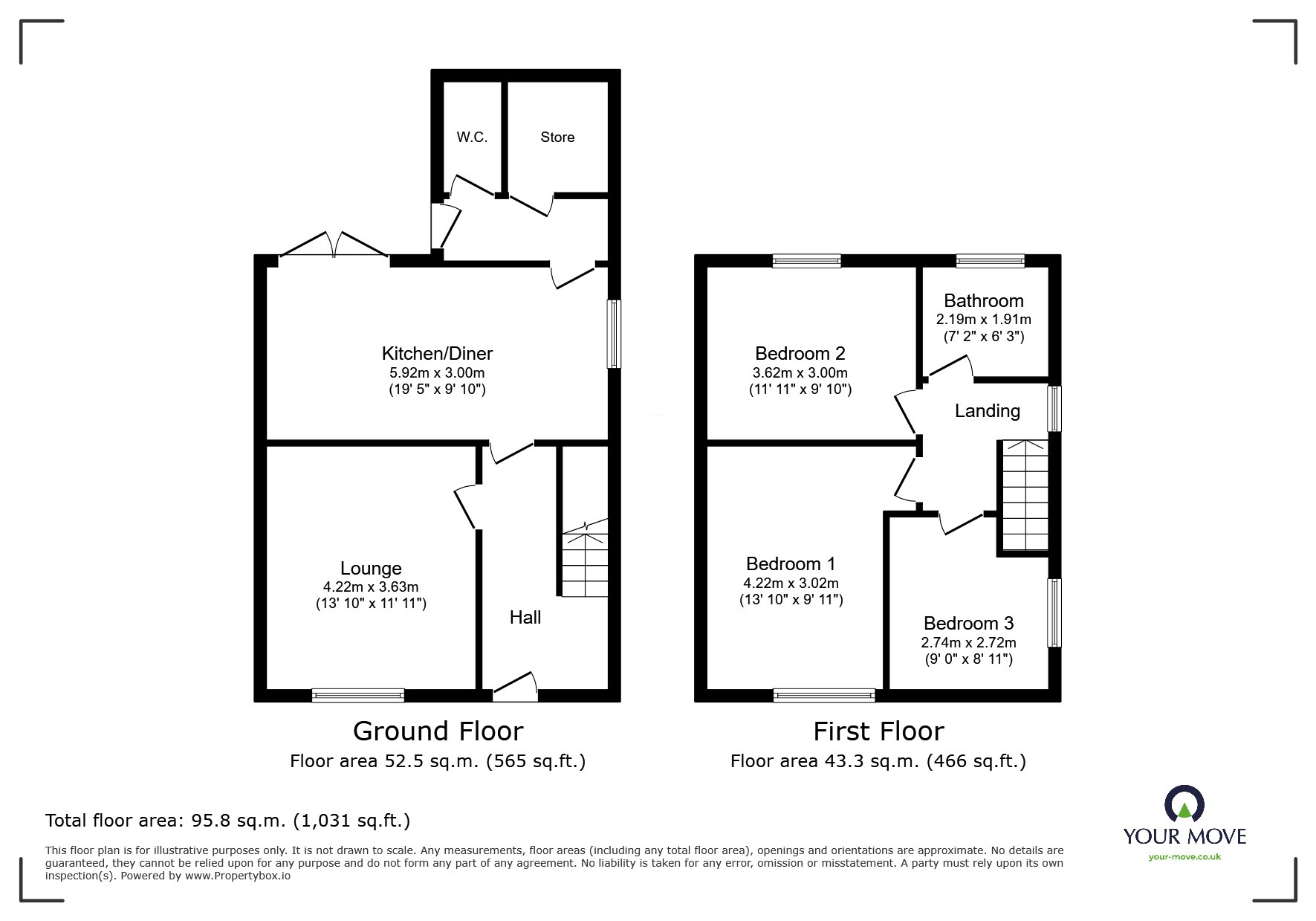 Floorplan of 3 bedroom Semi Detached House for sale, Brook Road, High Green, Sheffield, S35