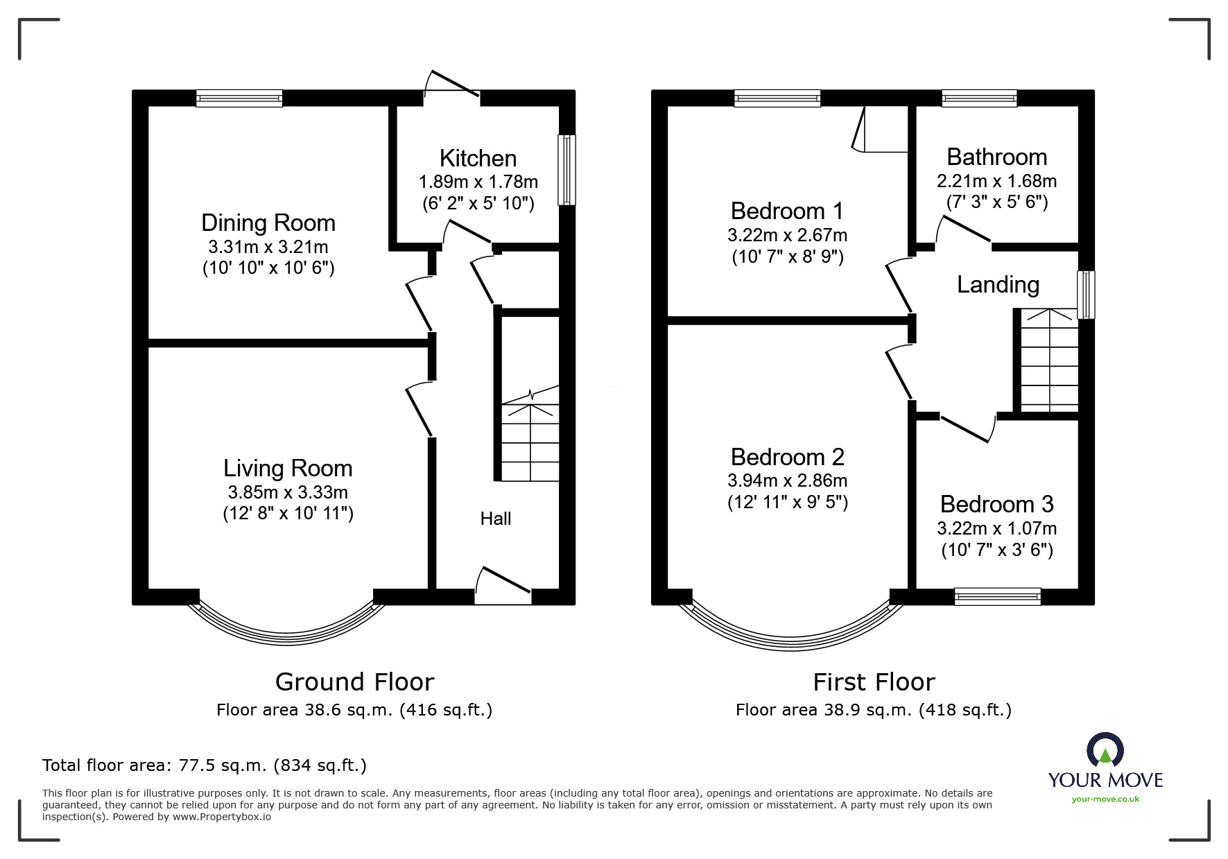 Floorplan of 3 bedroom Semi Detached House for sale, Potter Hill Lane, High Green, Sheffield, S35
