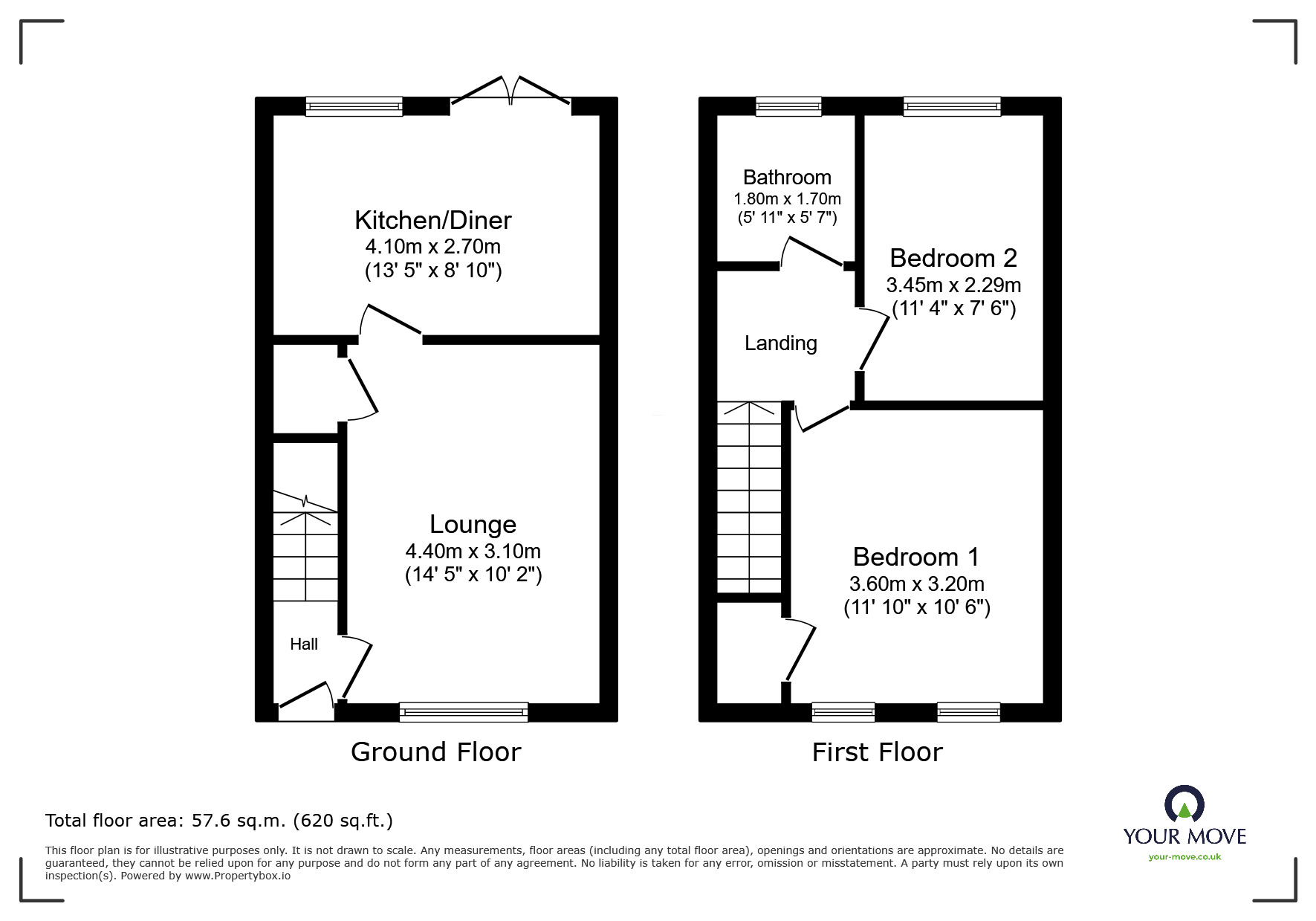 Floorplan of 2 bedroom Semi Detached House for sale, Chamberlain Court, Chapeltown, Sheffield, S35