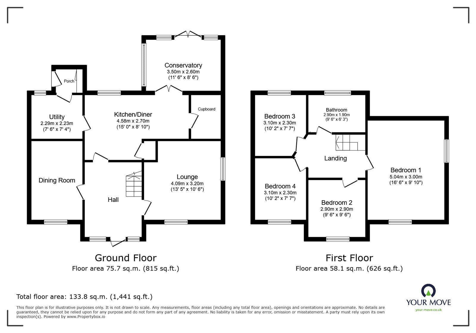 Floorplan of 4 bedroom Detached House for sale, Barnsley Road, Sheffield, S5