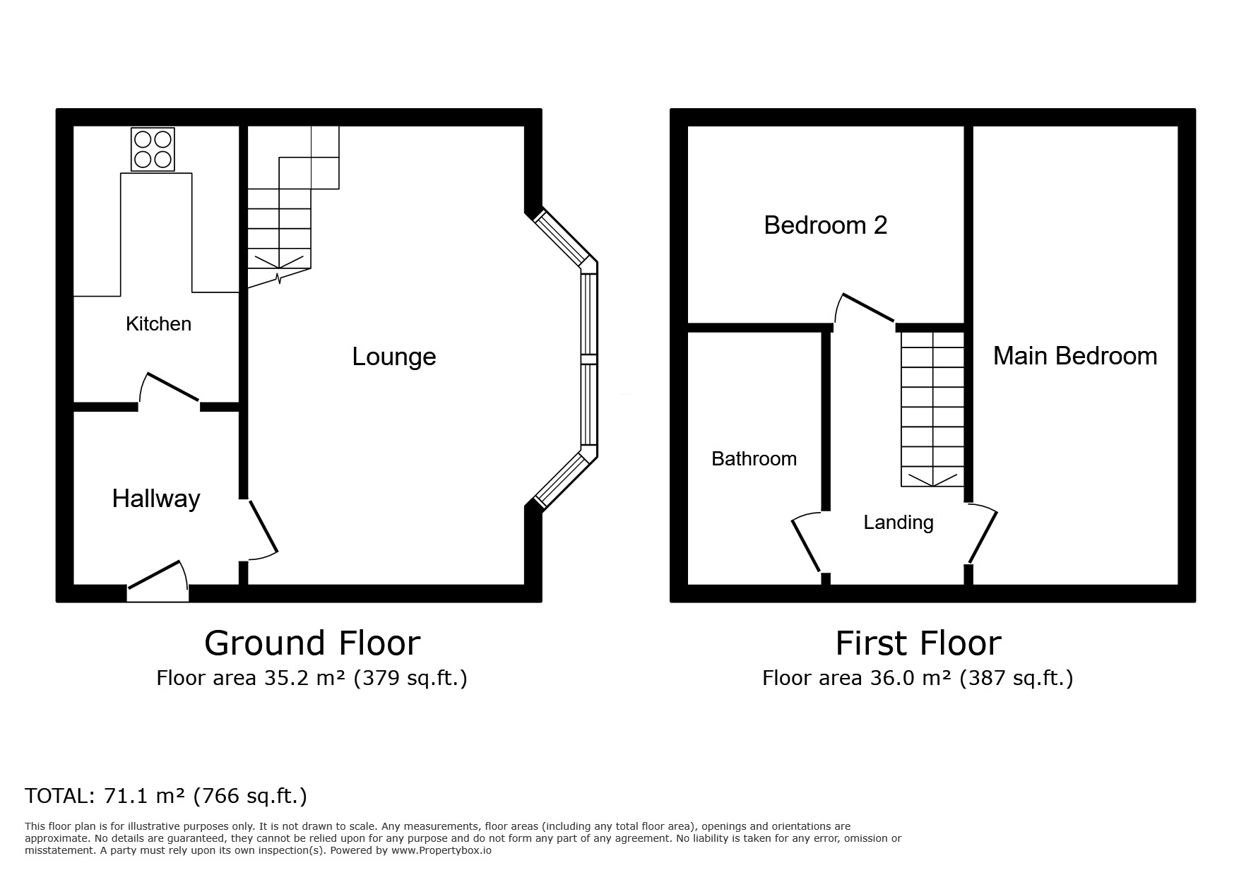 Floorplan of 2 bedroom End Terrace House for sale, Thornbrook Close, Chapeltown, South Yorkshire, S35