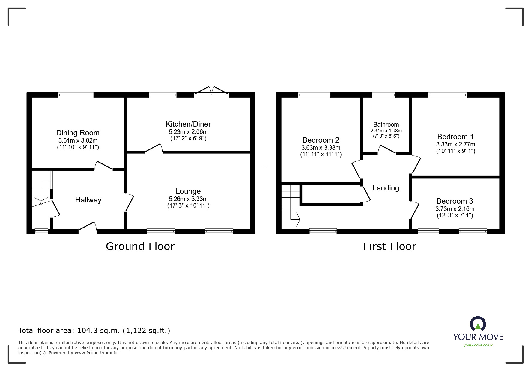 Floorplan of 3 bedroom Mid Terrace House to rent, Fairbank Road, Sheffield, S5