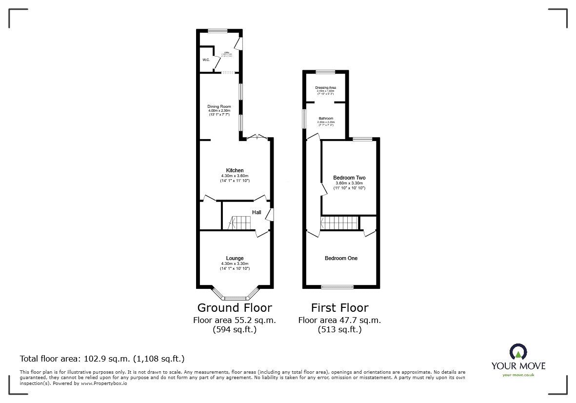 Floorplan of 2 bedroom Semi Detached House for sale, Ecclesfield Road, Chapeltown, Sheffield, S35