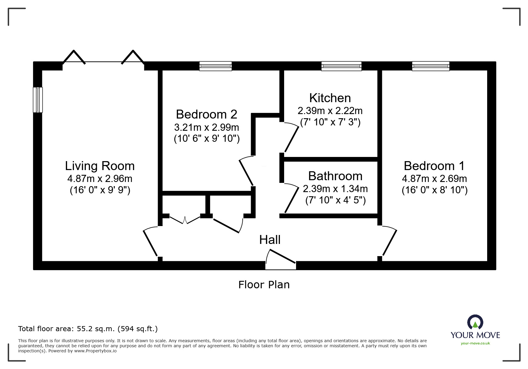 Floorplan of 2 bedroom Flat for sale, Warren Lane, Chapeltown, Sheffield, S35