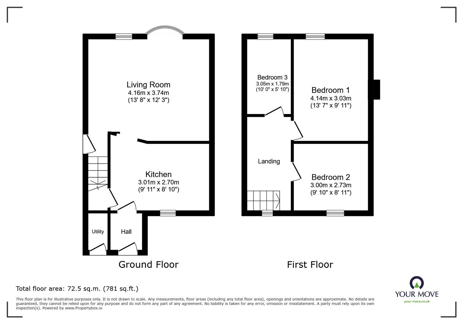 Floorplan of 3 bedroom Semi Detached House to rent, Doe Royd Crescent, Sheffield, S5