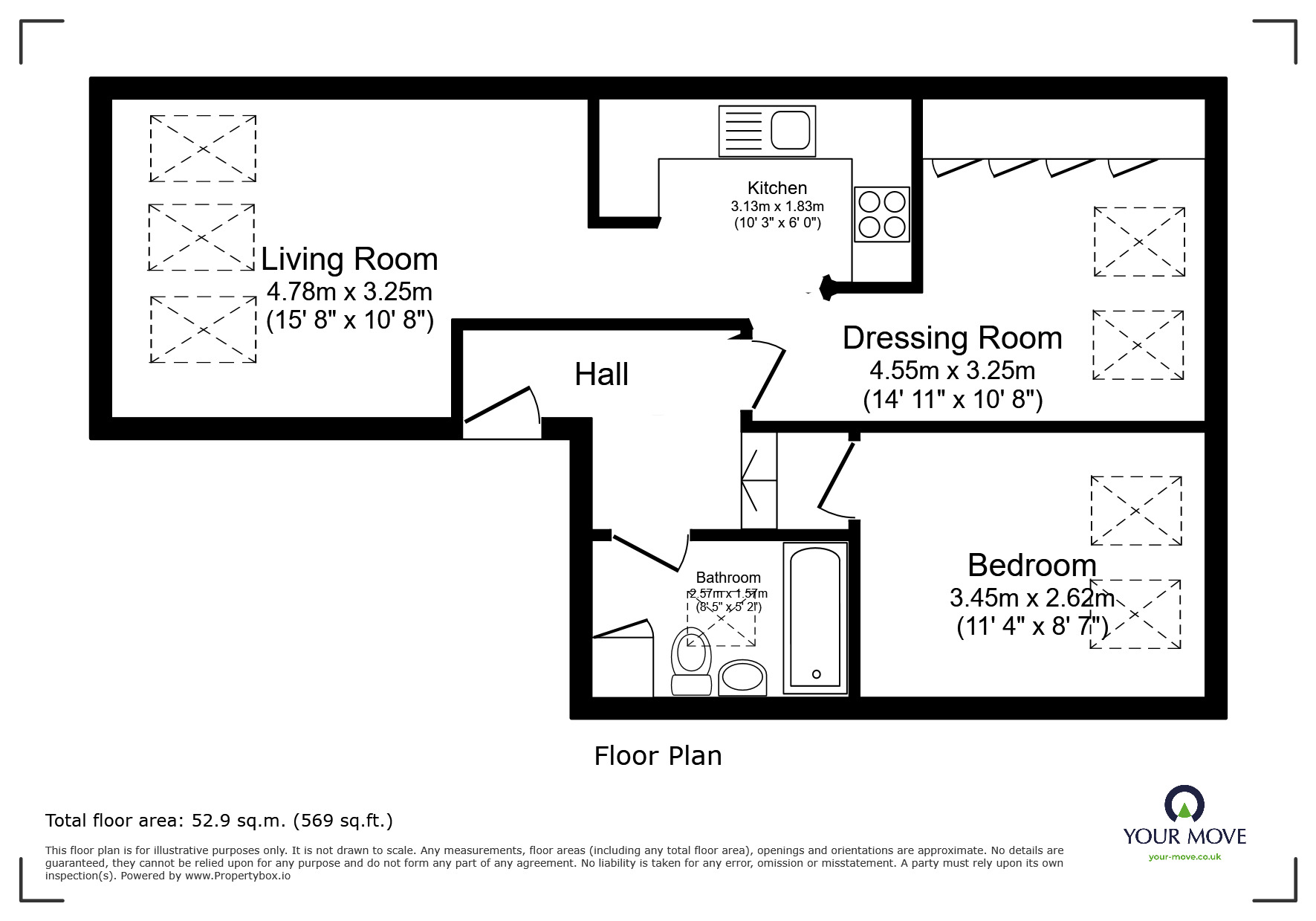 Floorplan of 1 bedroom Flat for sale, Baxter Mews, Sheffield, S6