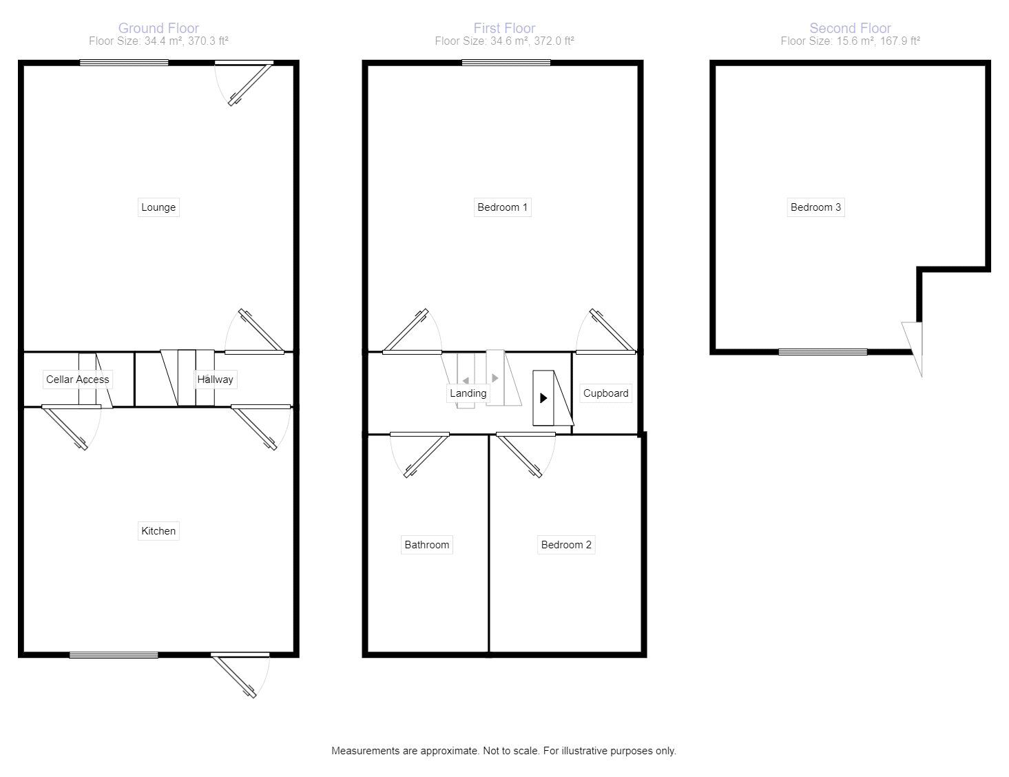 Floorplan of 3 bedroom Mid Terrace House to rent, Warren Lane, Chapeltown, Sheffield, S35