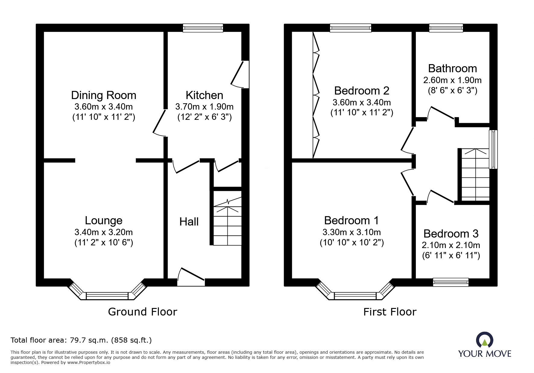 Floorplan of 3 bedroom Semi Detached House for sale, Upper Wortley Road, Rotherham, South Yorkshire, S61
