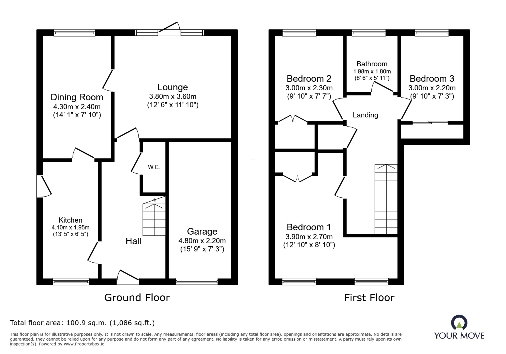 Floorplan of 3 bedroom Detached House for sale, Taverner Way, High Green, Sheffield, S35