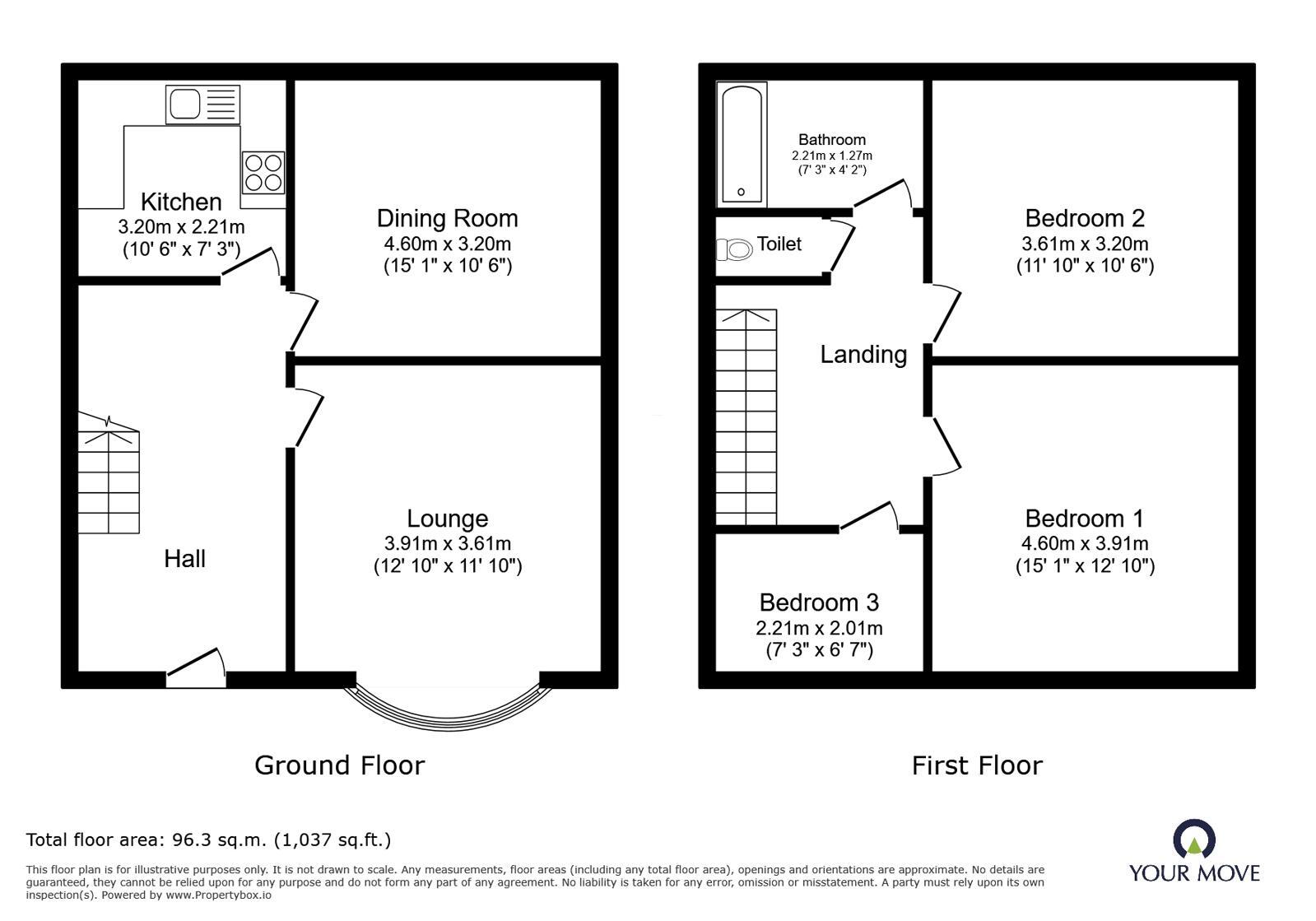 Floorplan of 3 bedroom Semi Detached House to rent, Firshill Avenue, Sheffield, S4