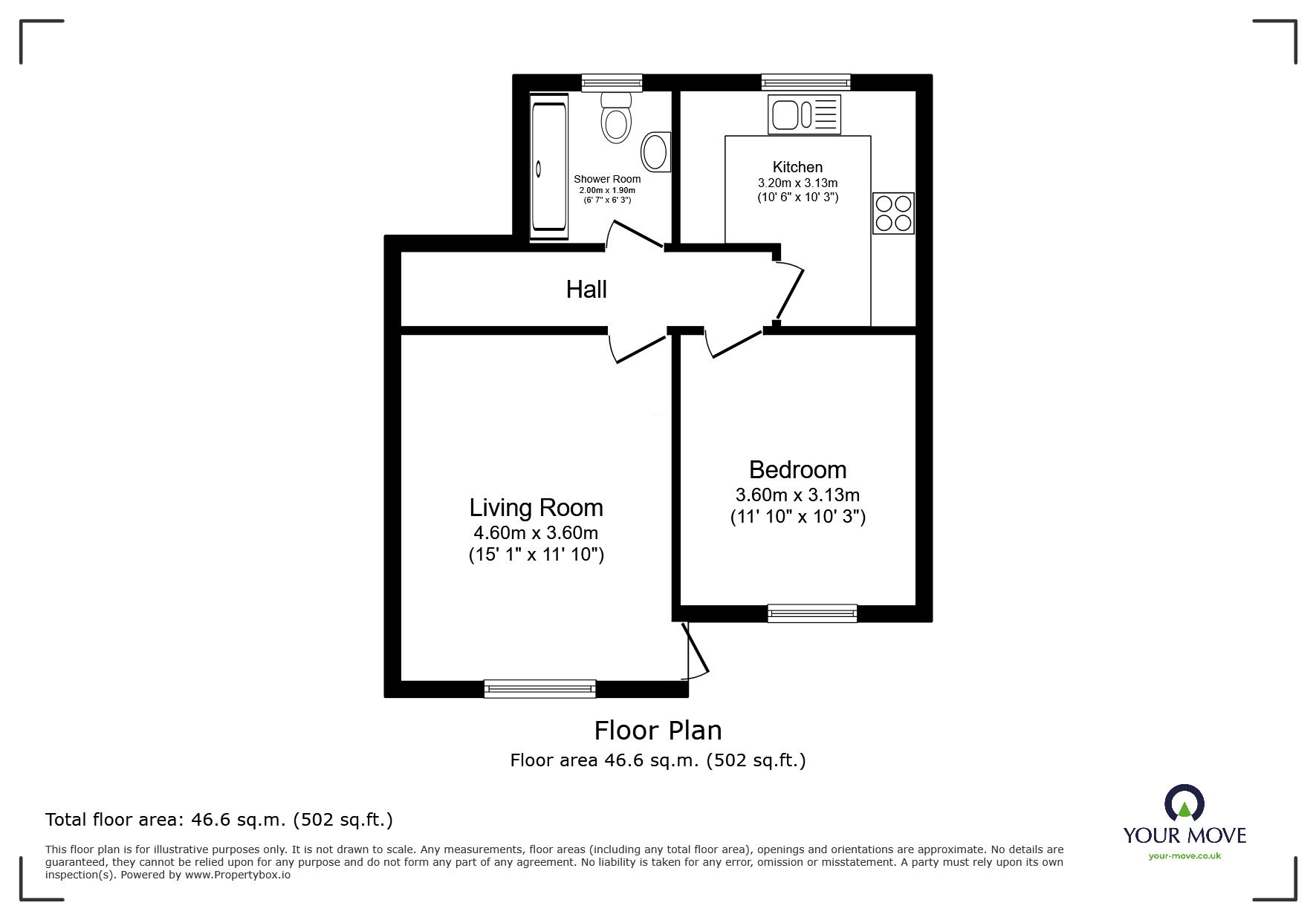 Floorplan of 1 bedroom  Flat to rent, Goldcrest Drive, St Marys Island, Kent, ME4