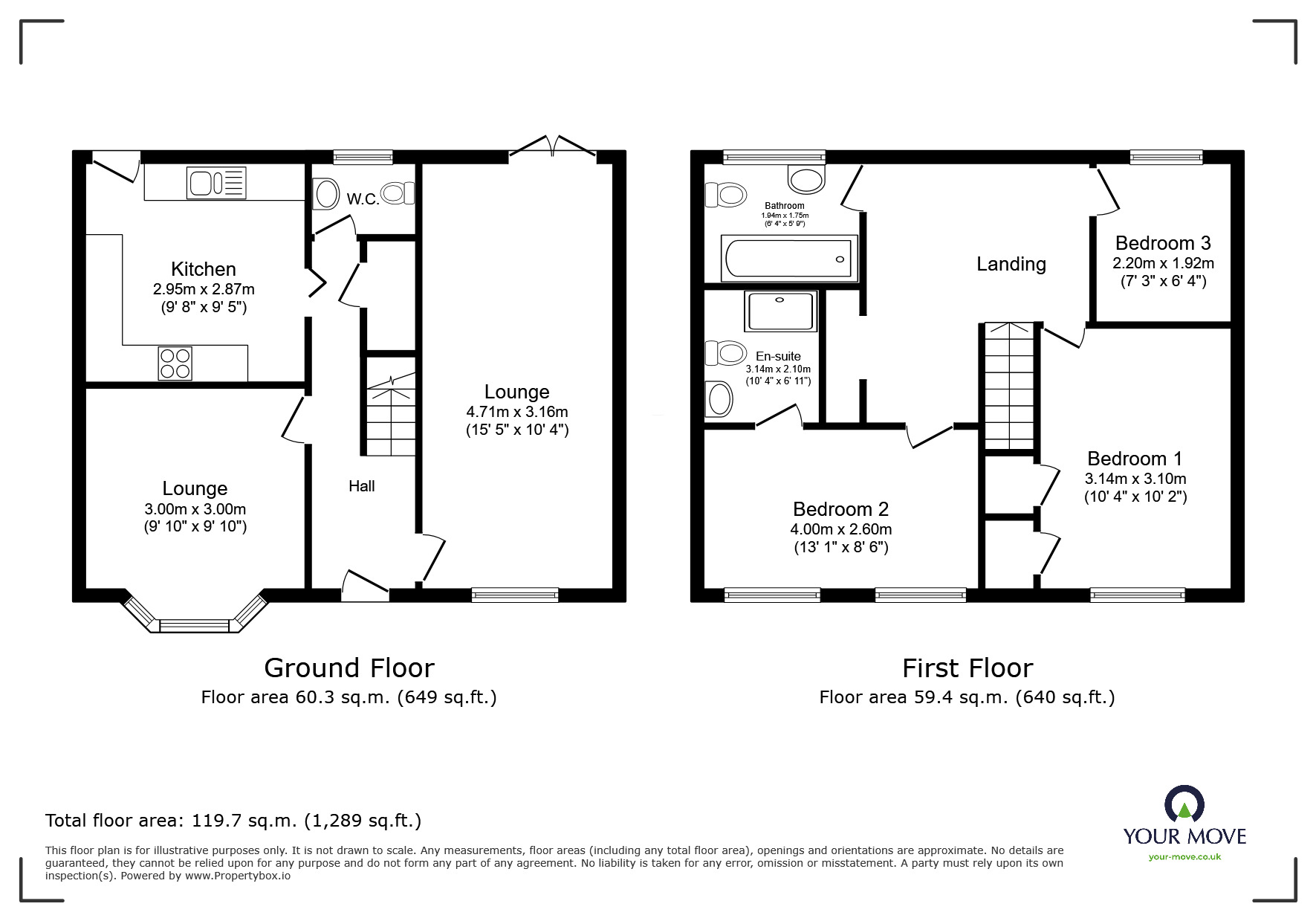Floorplan of 3 bedroom End Terrace House to rent, Steven Close, Chatham, Kent, ME4