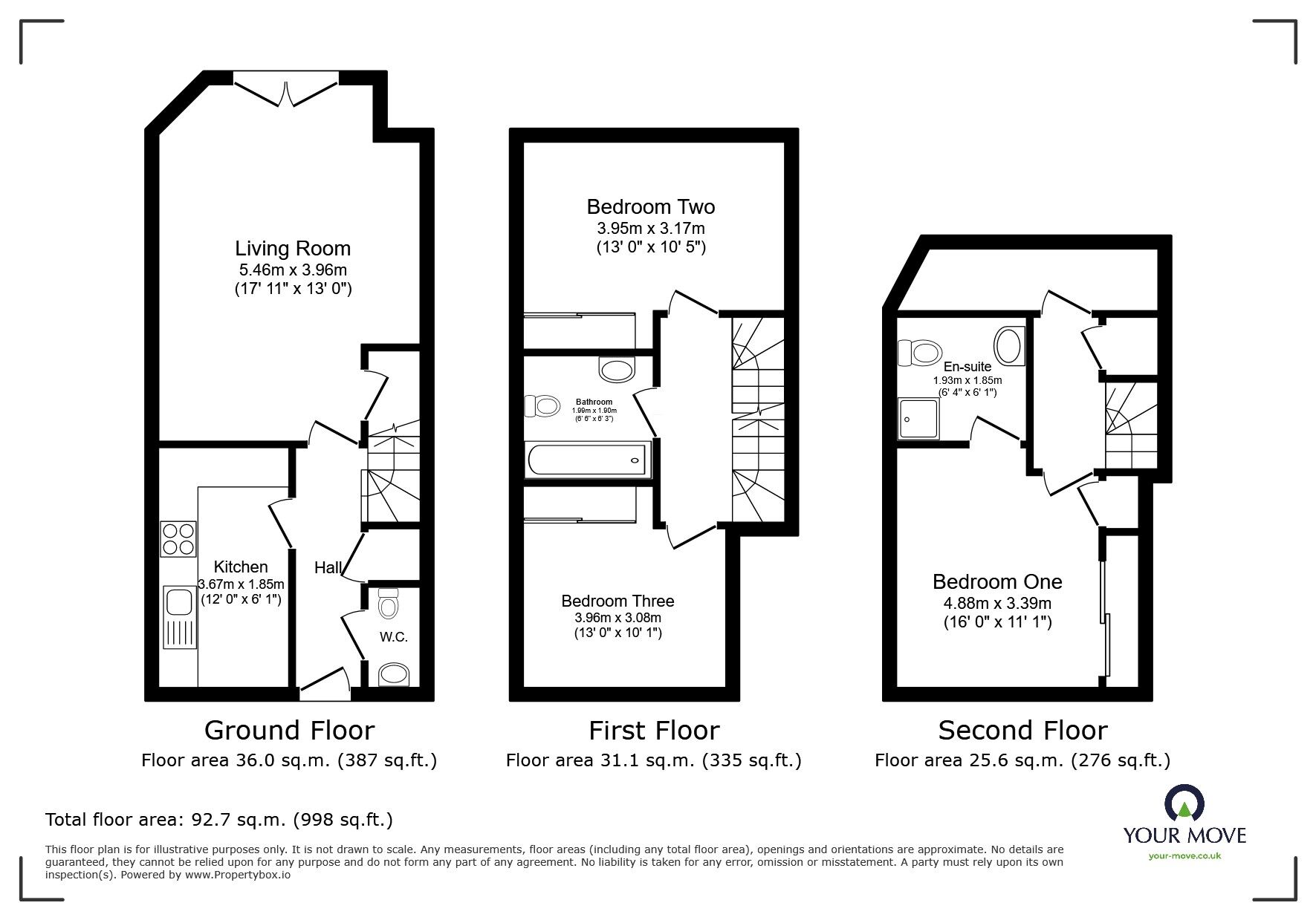 Floorplan of 3 bedroom Mid Terrace House to rent, Diana Road, Chatham, Kent, ME4