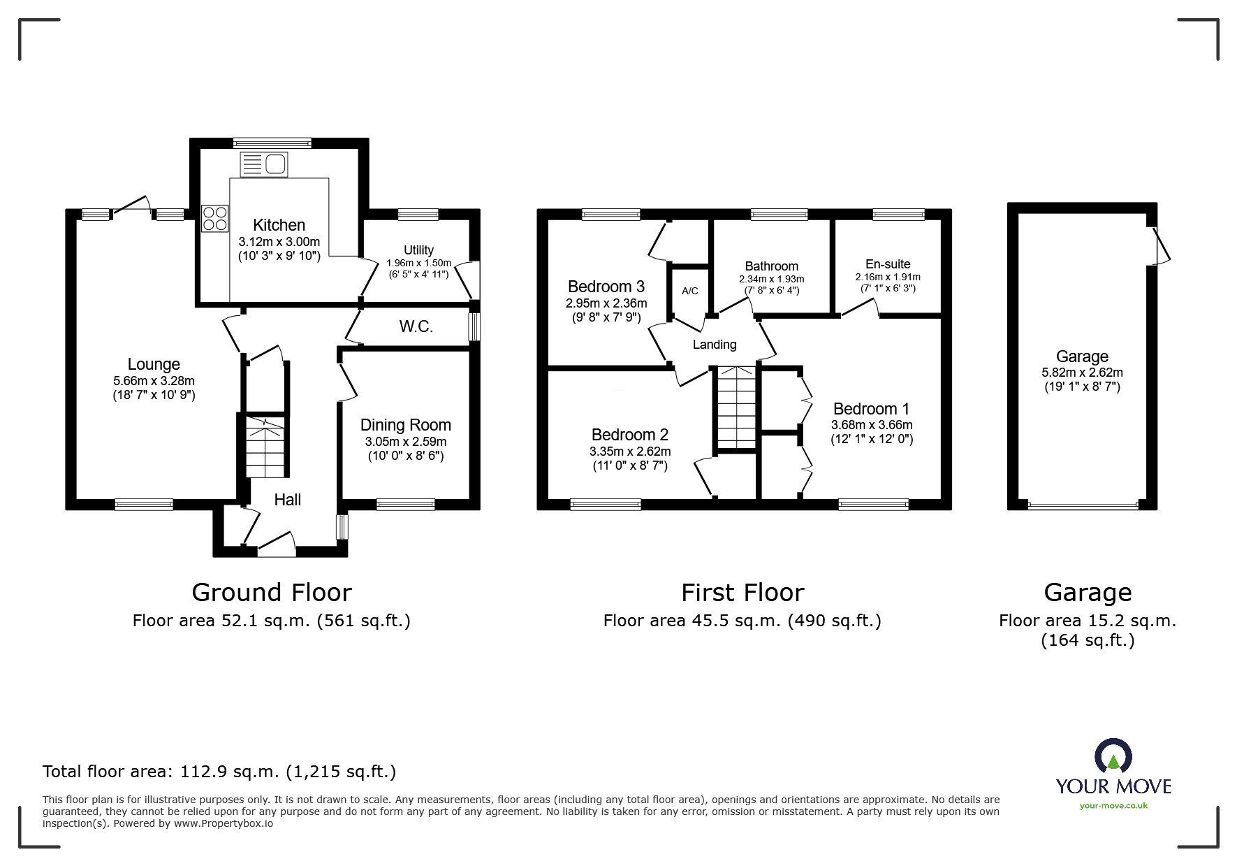 Floorplan of 3 bedroom Detached House for sale, Marine View, St. Marys Island, Kent, ME4