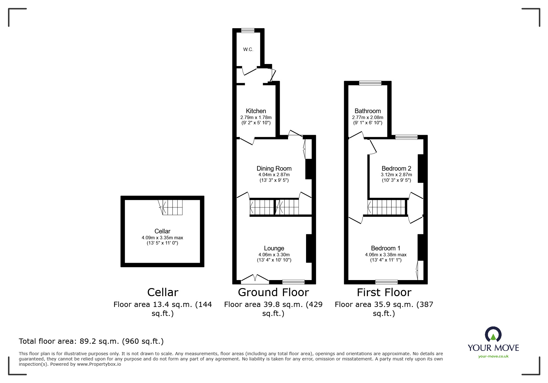 Floorplan of 2 bedroom Mid Terrace House for sale, Herman Terrace, Chatham, Kent, ME4