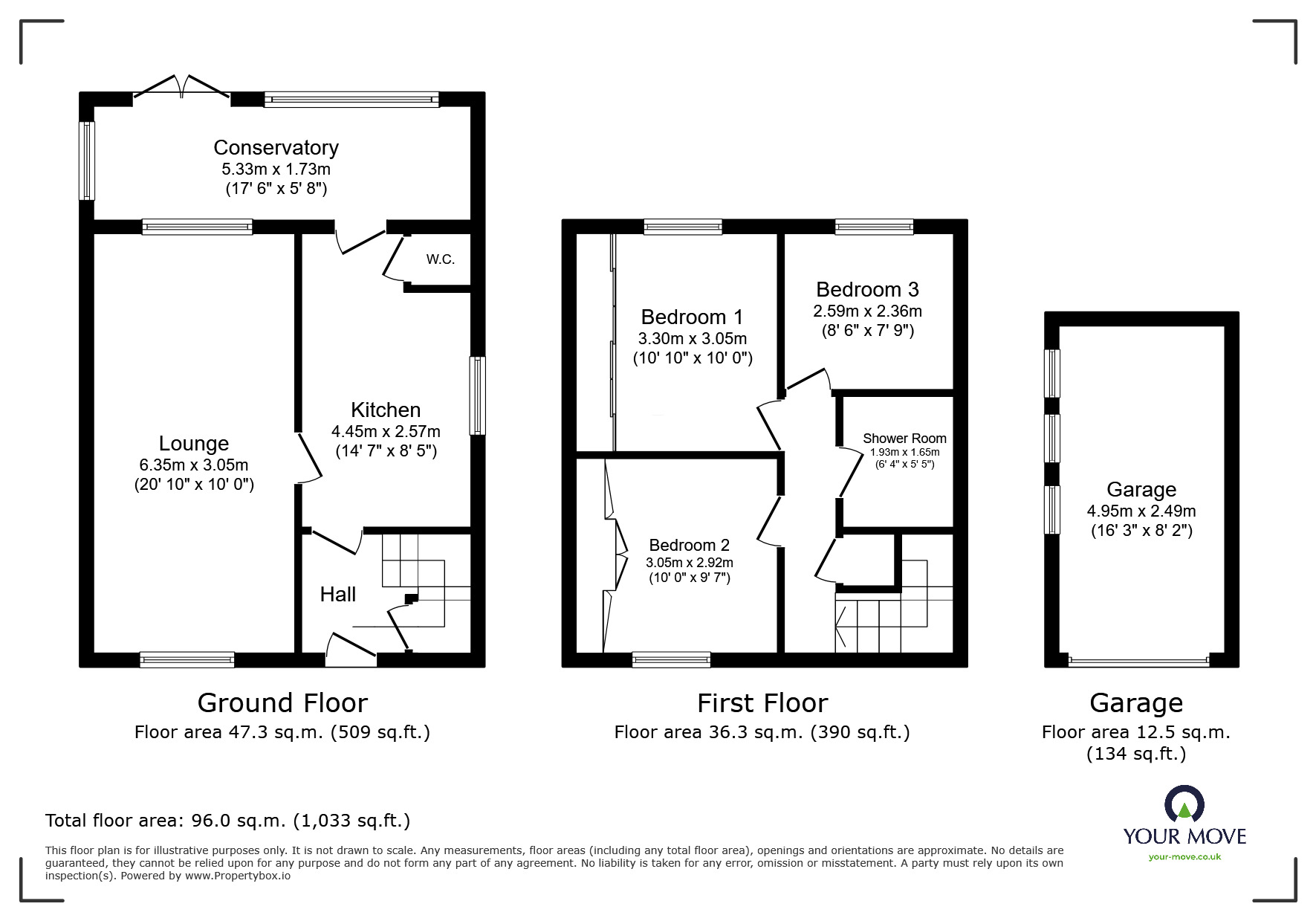 Floorplan of 3 bedroom Semi Detached House for sale, Hazel Grove, Chatham, Kent, ME5