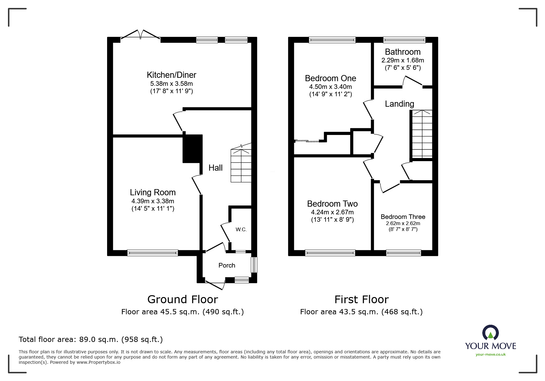 Floorplan of 3 bedroom End Terrace House for sale, Mount Road, Chatham, Kent, ME4