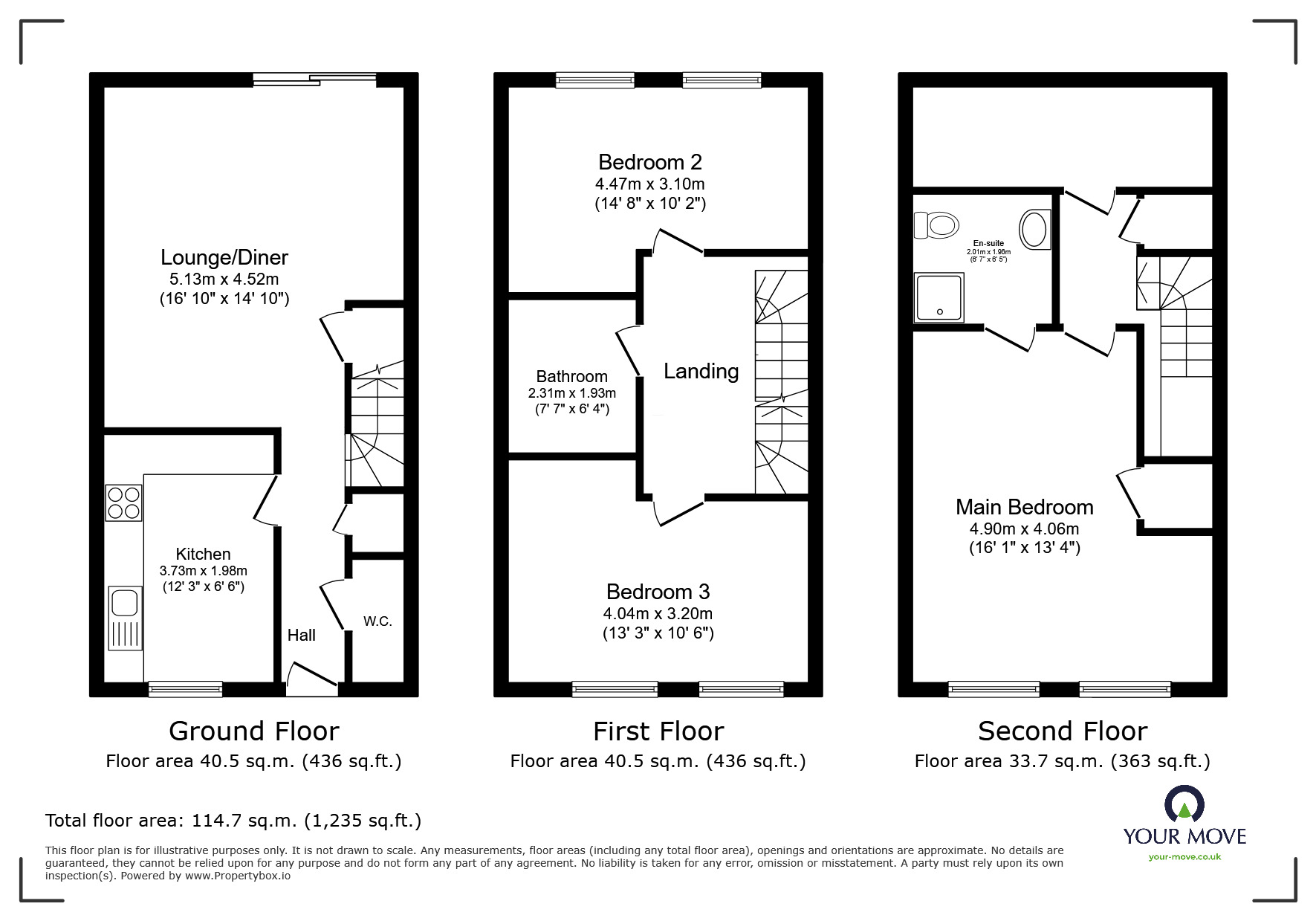 Floorplan of 3 bedroom Mid Terrace House for sale, Ruth Street, Chatham, Kent, ME4