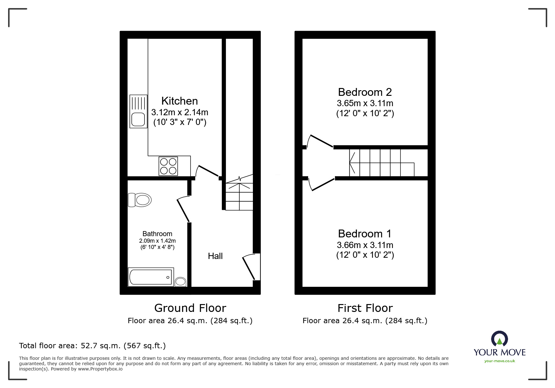 Floorplan of 1 bedroom  Flat to rent, Coronation Road, Chatham, Kent, ME5