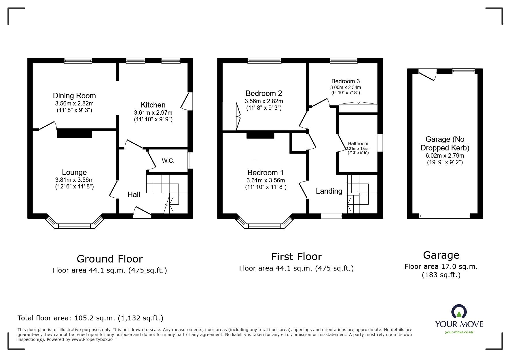 Floorplan of 3 bedroom Semi Detached House for sale, Eden Avenue, Chatham, Kent, ME5
