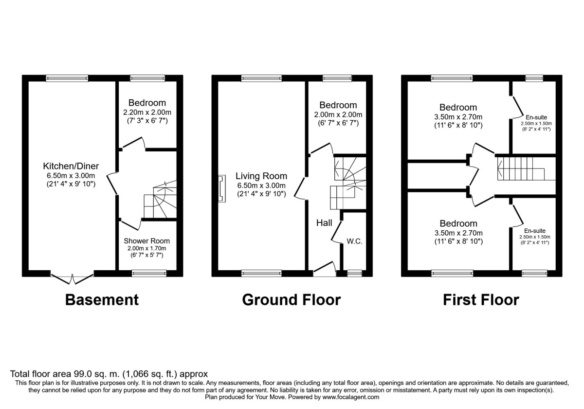 Floorplan of 4 bedroom Mid Terrace House to rent, Christopher Road, Chatham, Kent, ME4