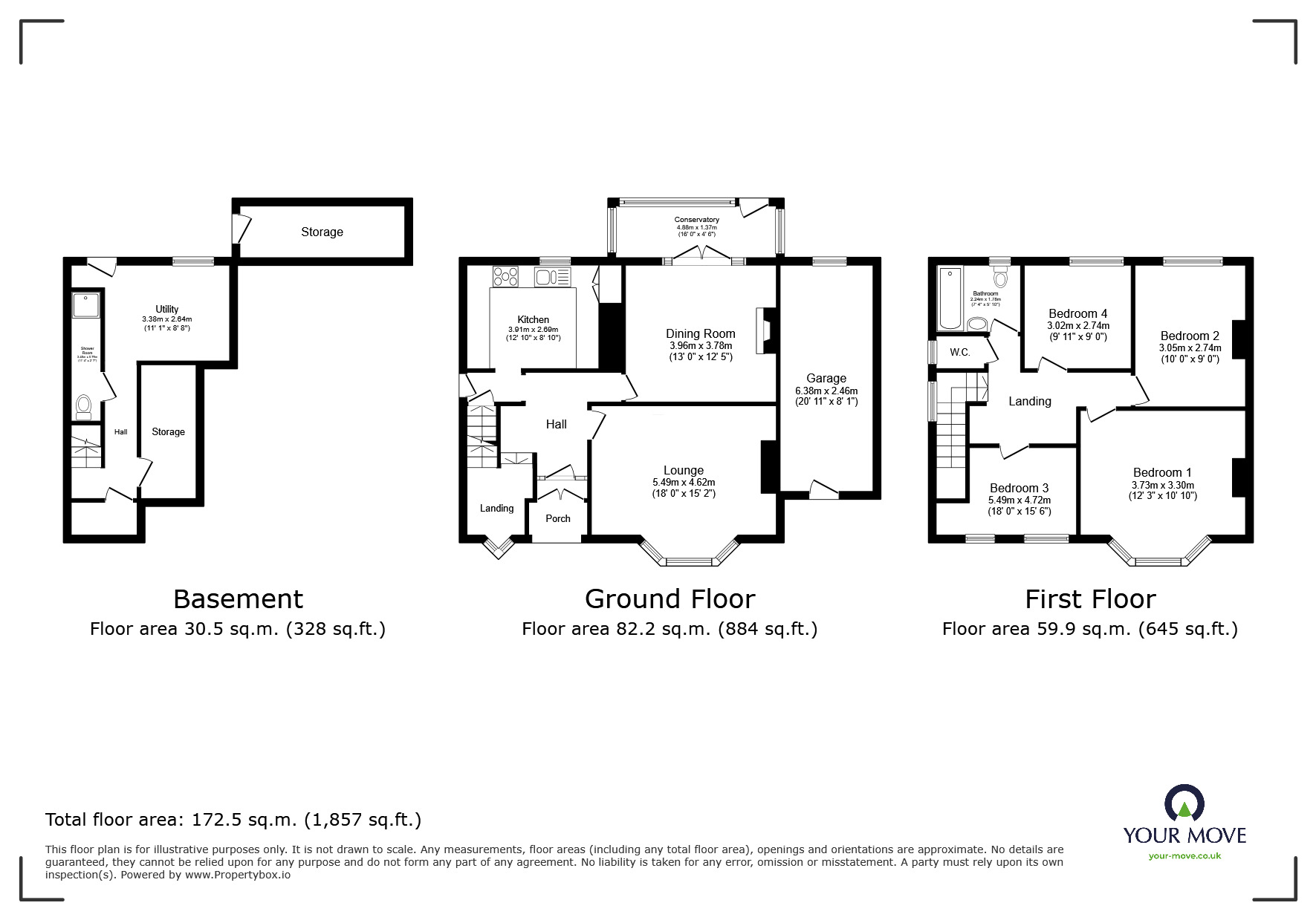 Floorplan of 4 bedroom Detached House for sale, Maidstone Road, Chatham, Kent, ME4