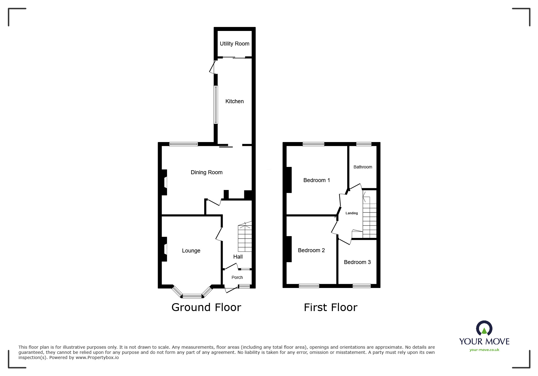 Floorplan of 1 bedroom Mid Terrace Room to rent, Lansdowne Road, Chatham, Kent, ME4