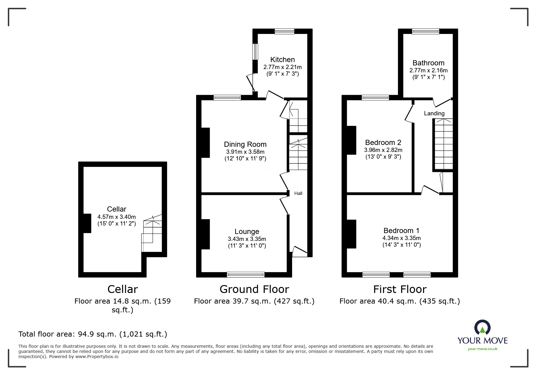 Floorplan of 2 bedroom Mid Terrace House for sale, Thorold Road, Chatham, Kent, ME5