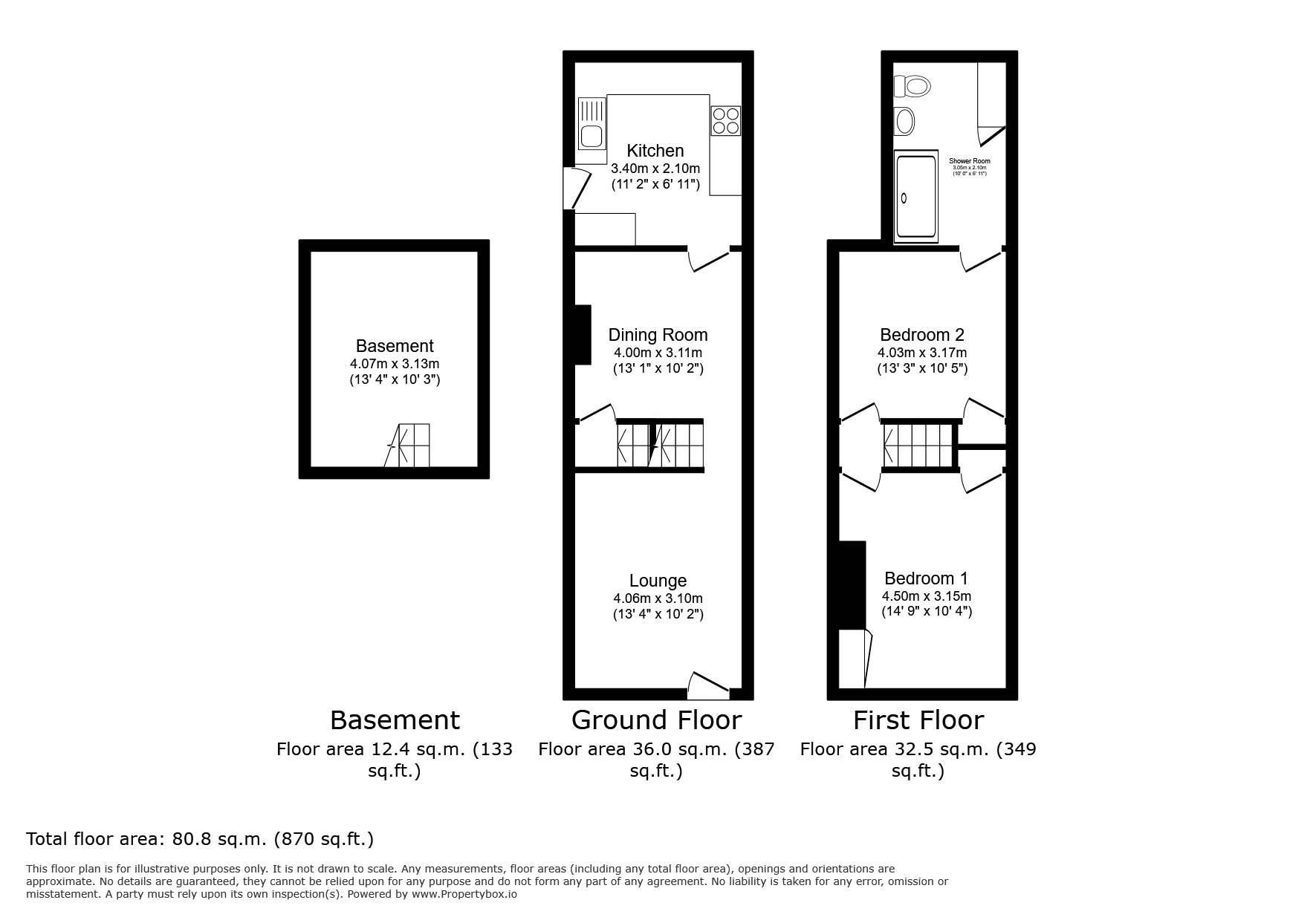 Floorplan of 2 bedroom Mid Terrace House to rent, Sturla Road, Chatham, Kent, ME4