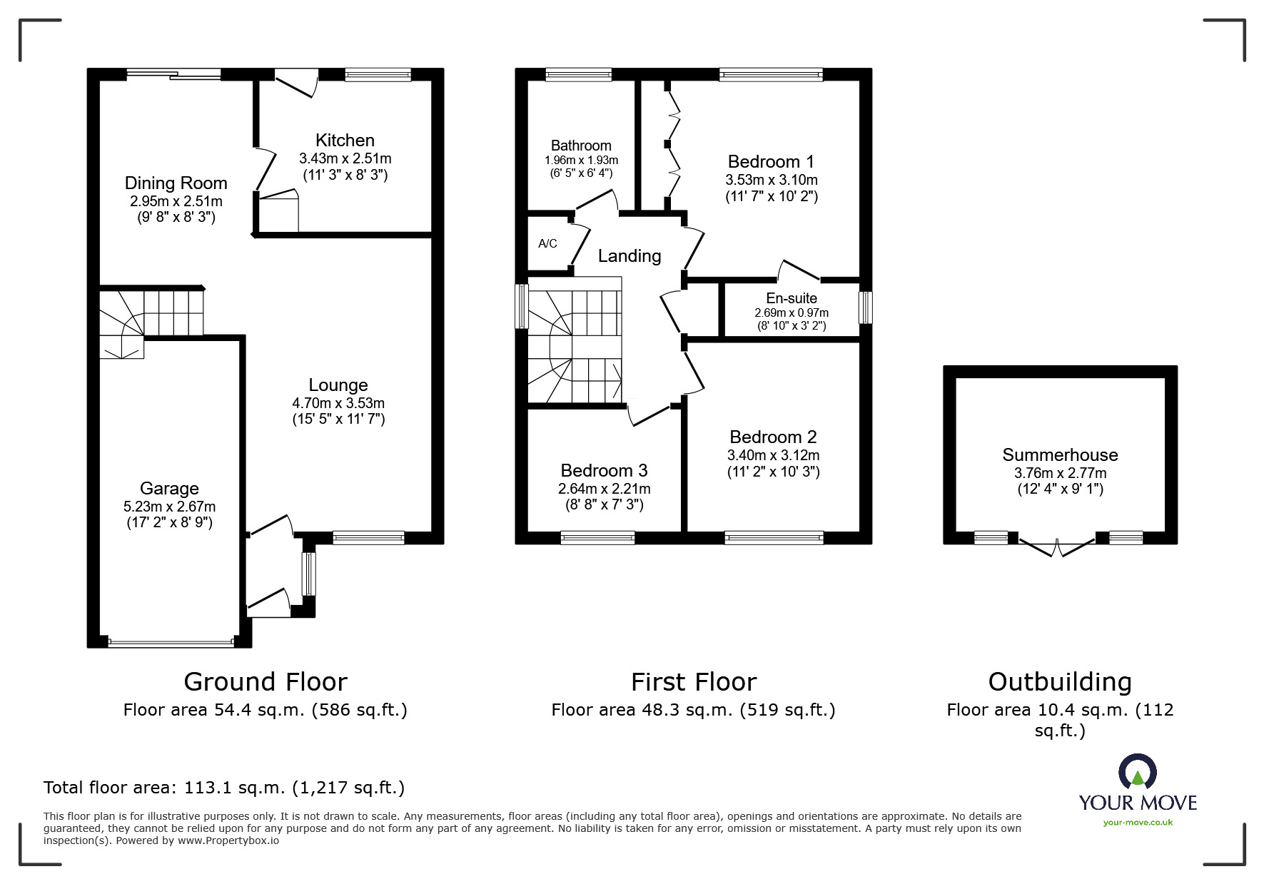 Floorplan of 3 bedroom Detached House for sale, Willowherb Close, St. Marys Island, Kent, ME4